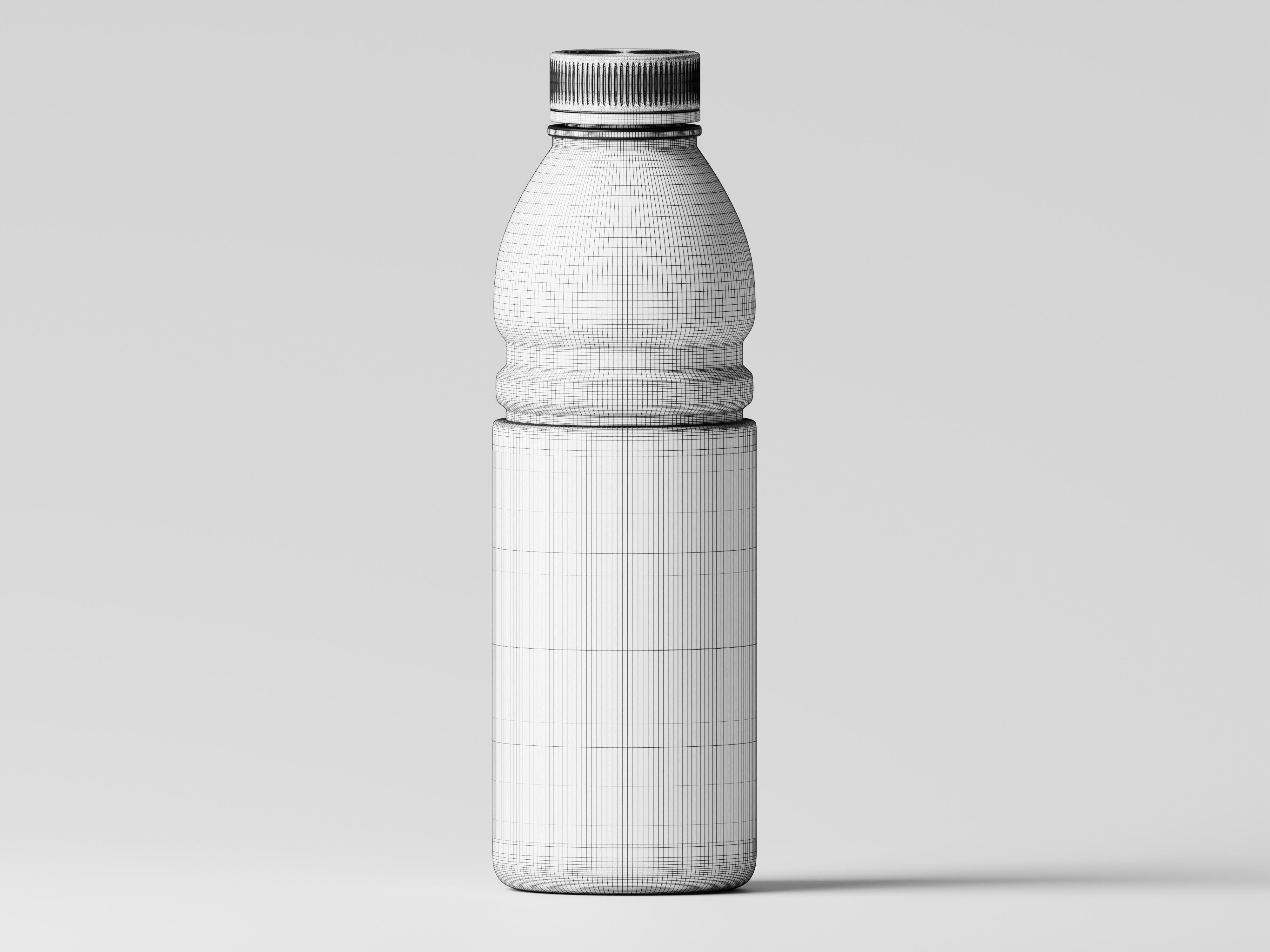 Glossy Plastic Bottle 3D Model Low-poly 3D model_1