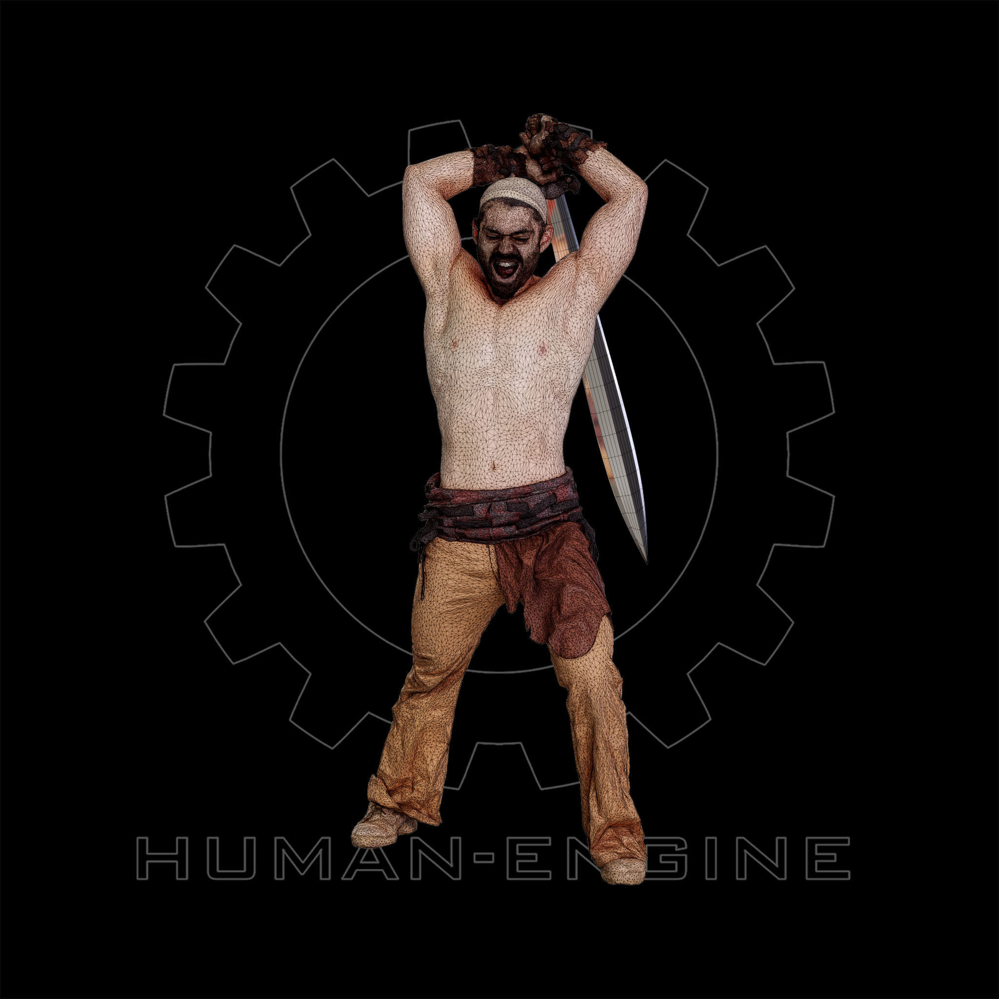 Male Scan - Victor Sword Pose 216 3D model_2