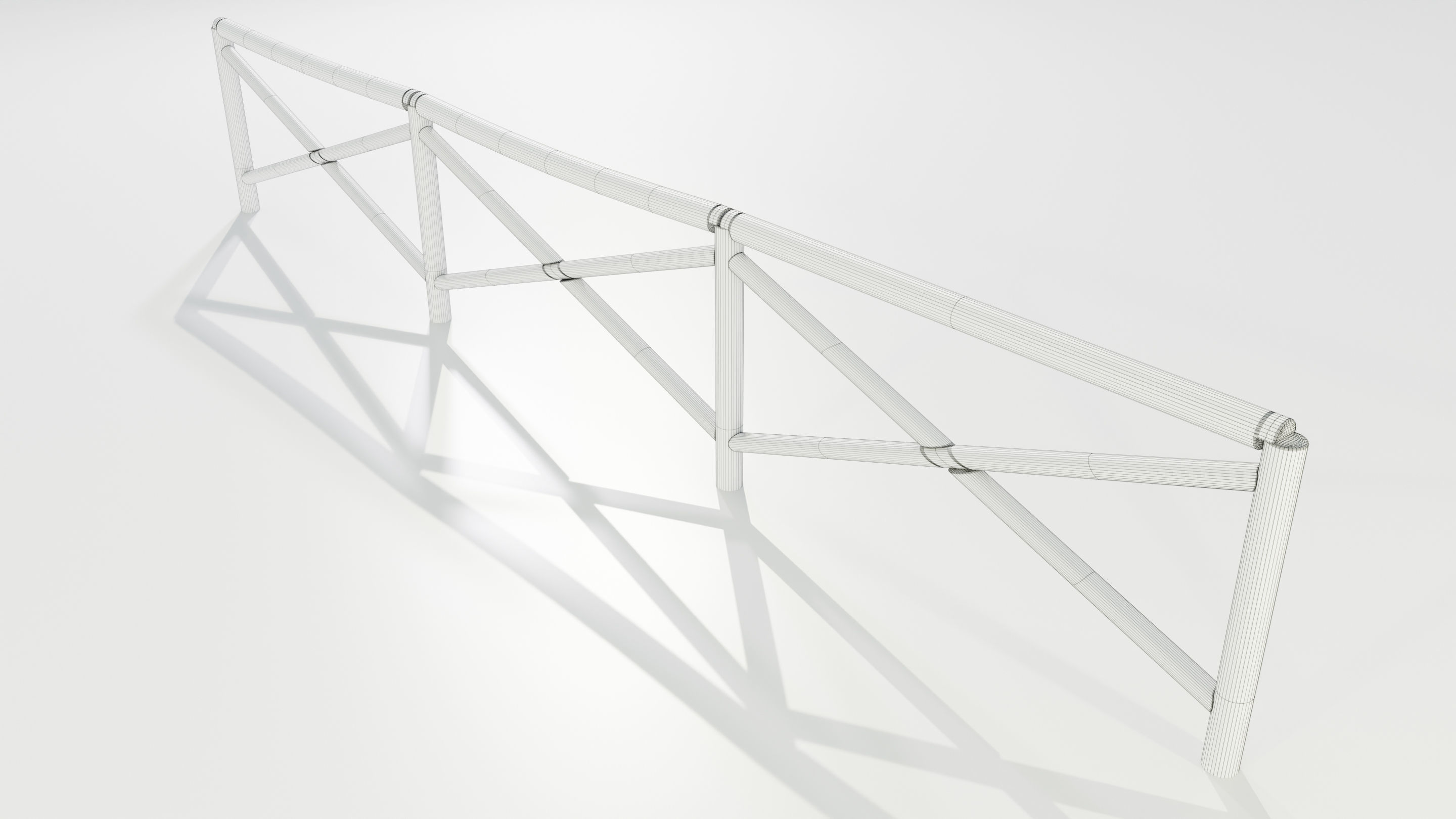 Wooden Fence 3D model_15