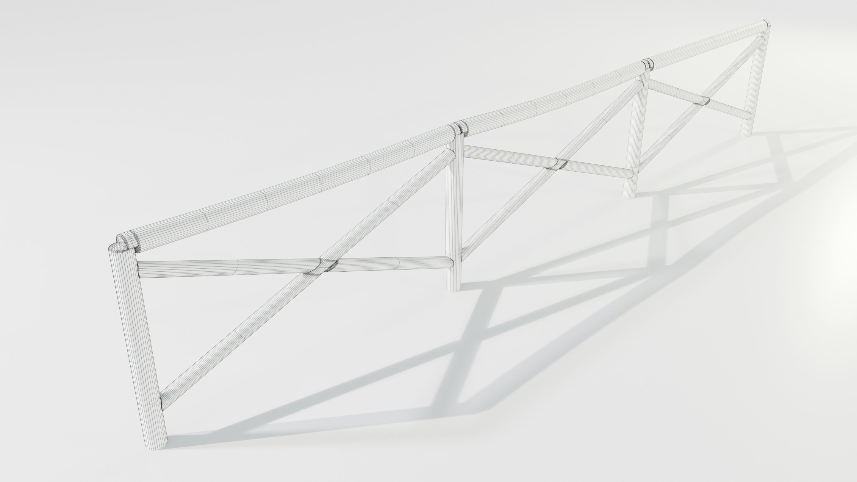 Wooden Fence 3D model_14