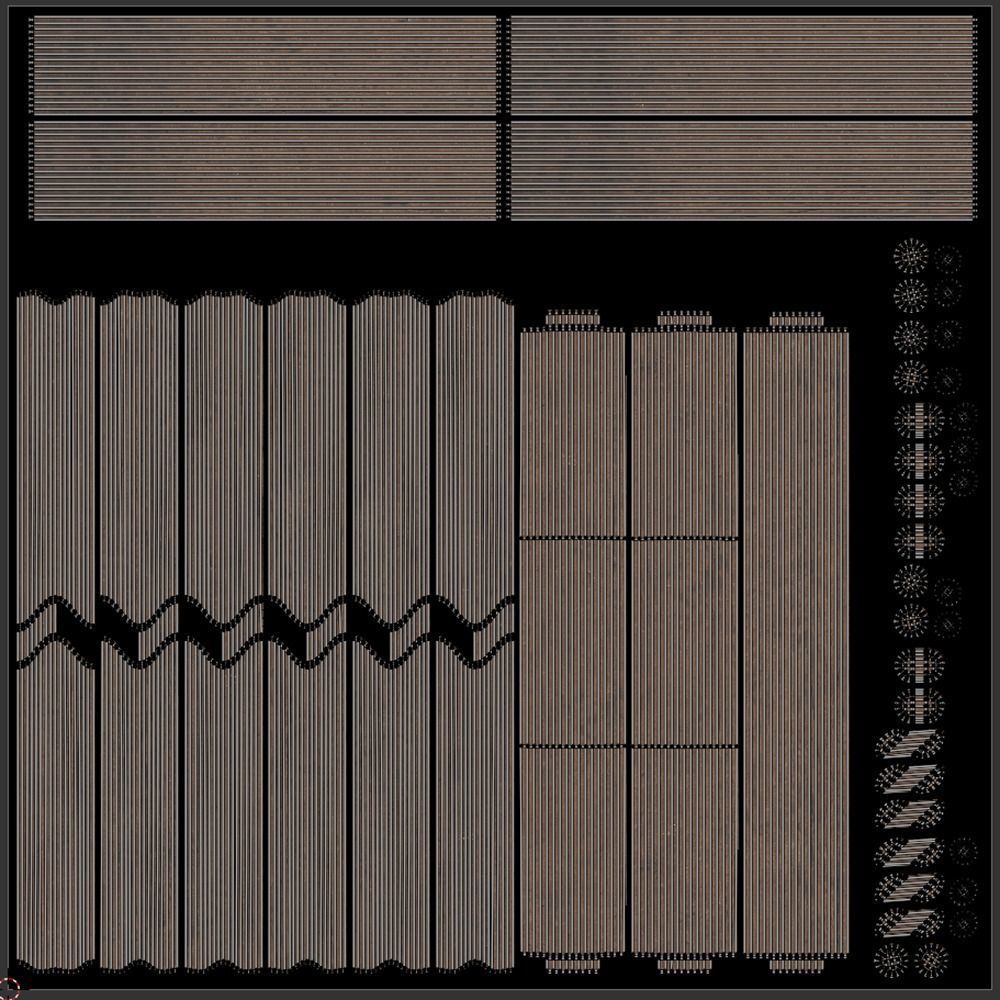 Wooden Fence 3D model_11