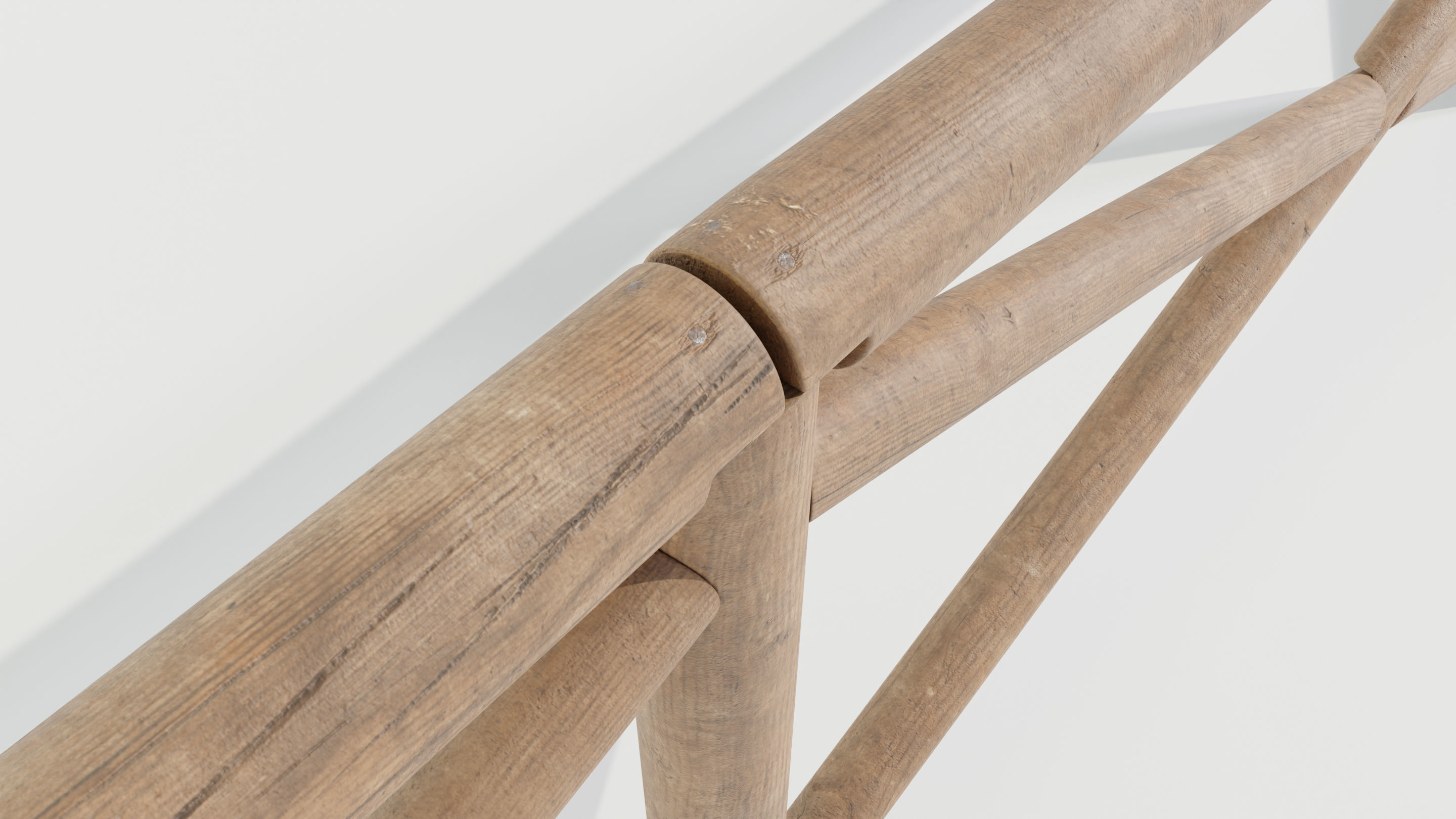 Wooden Fence 3D model_8