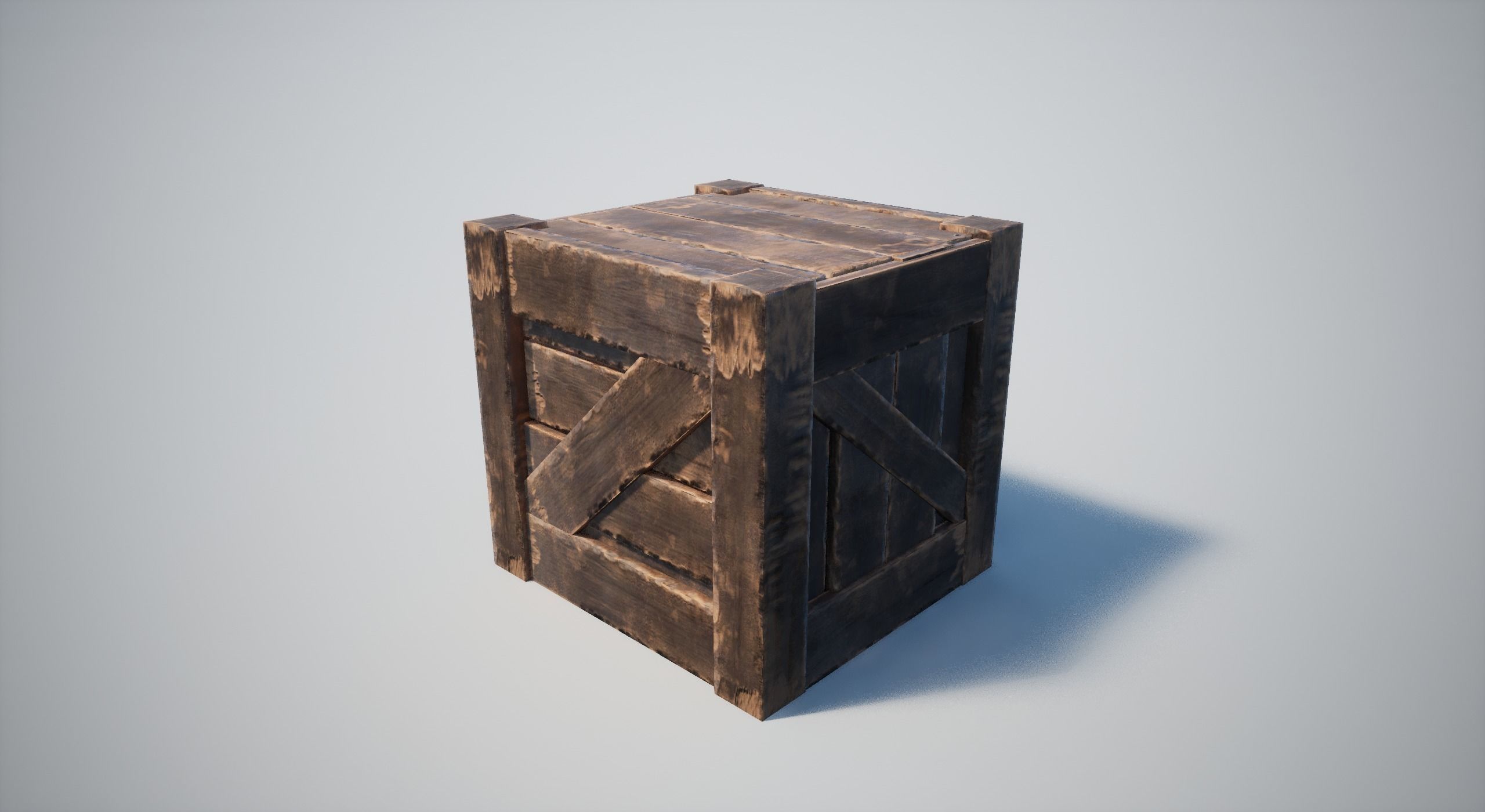 Wooden Crates Low-poly 3D model_16