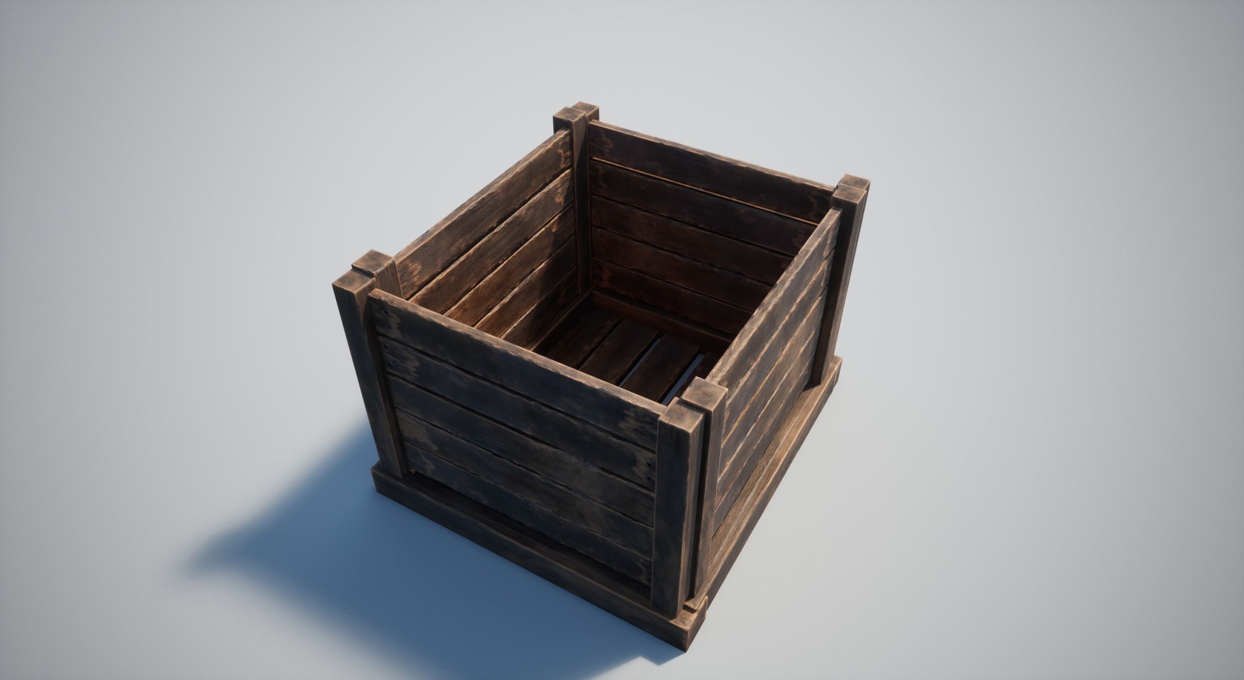 Wooden Crates Low-poly 3D model_15