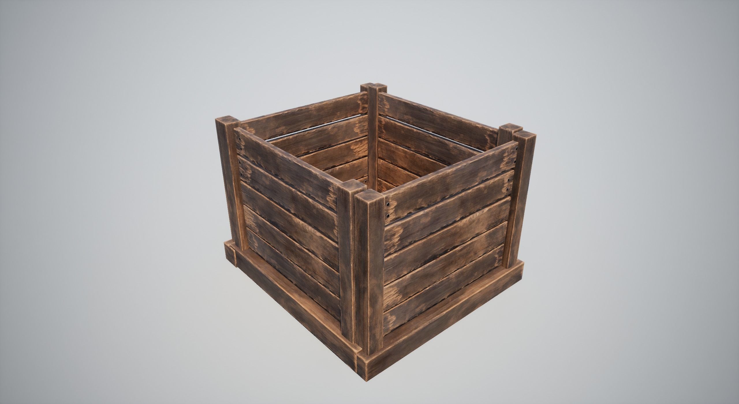 Wooden Crates Low-poly 3D model_24