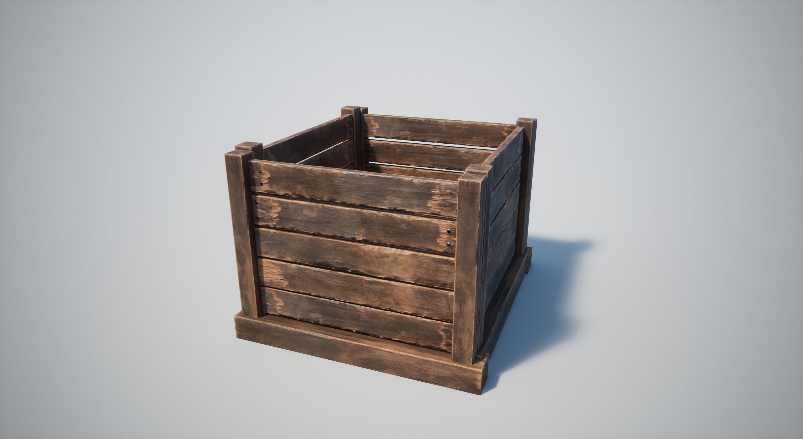 Wooden Crates Low-poly 3D model_23