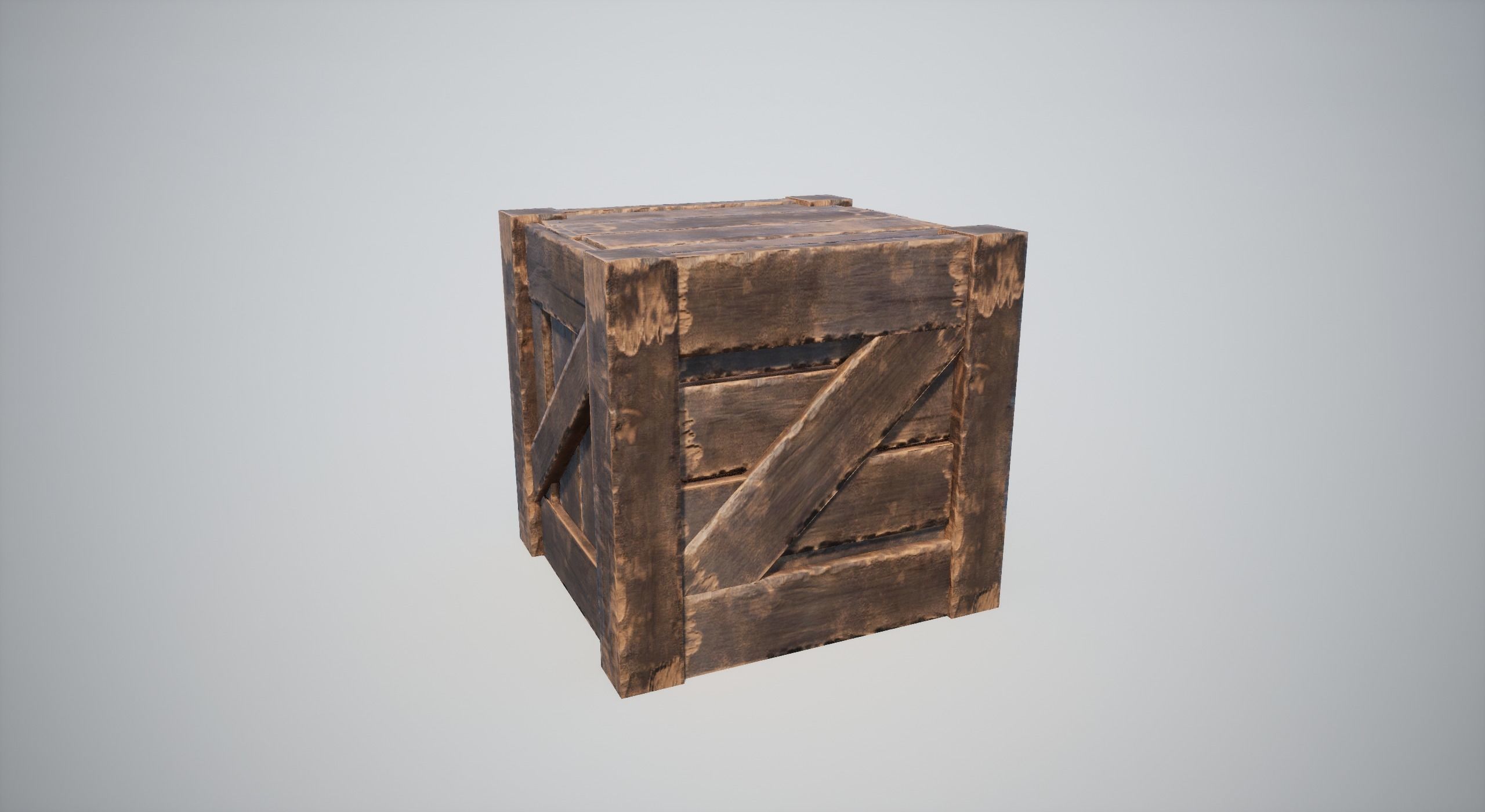 Wooden Crates Low-poly 3D model_14