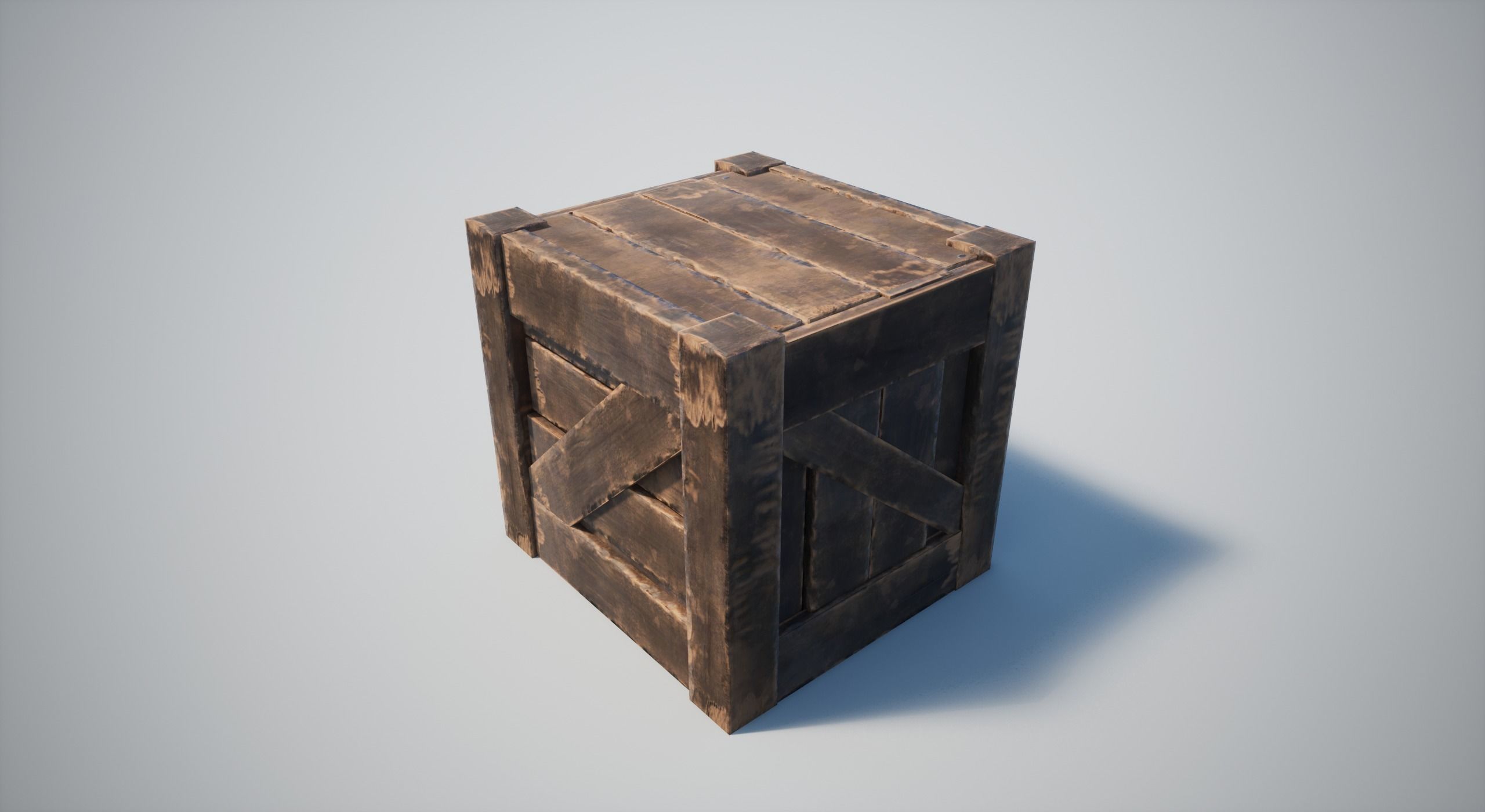 Wooden Crates Low-poly 3D model_19