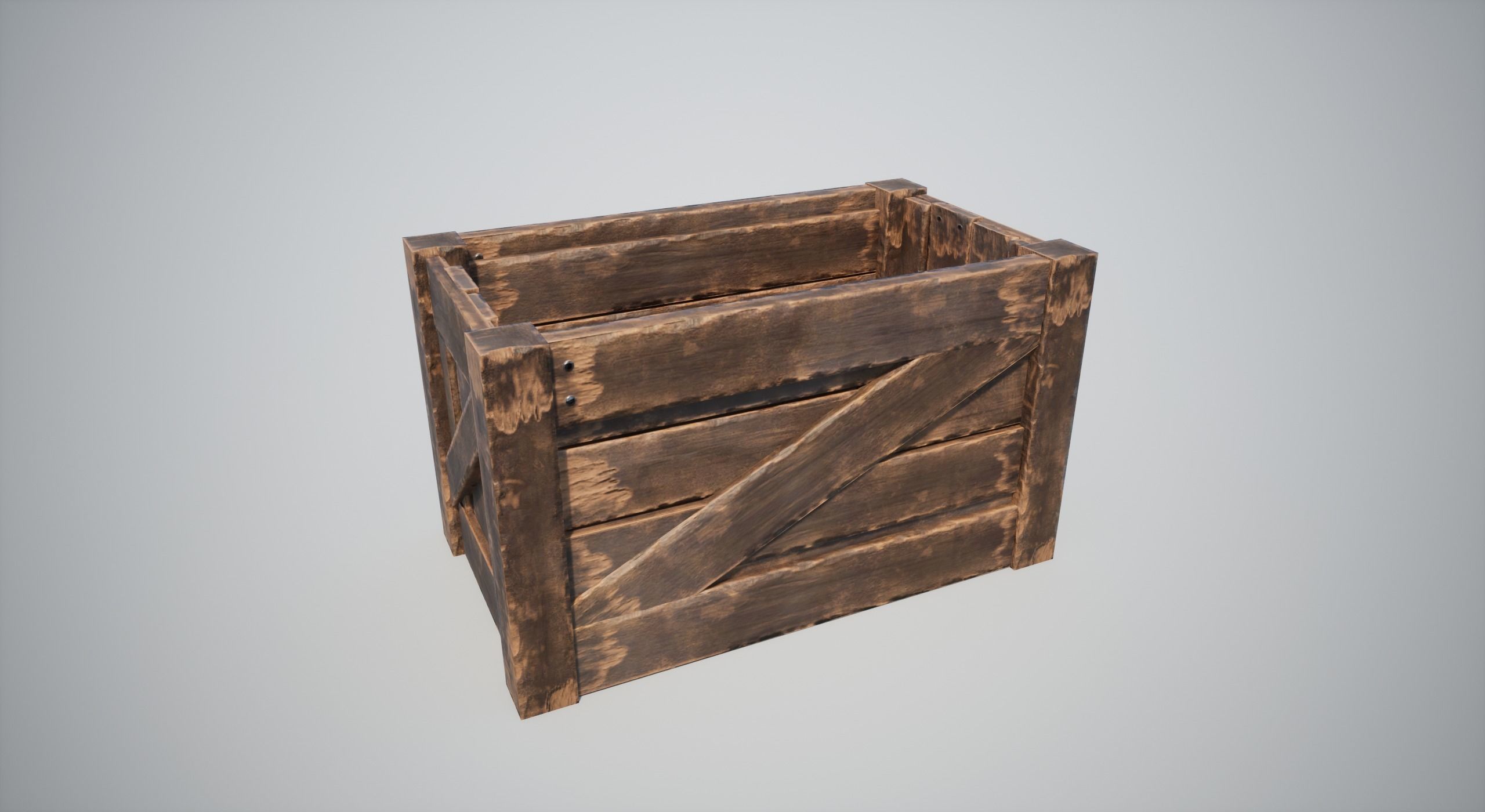 Wooden Crates Low-poly 3D model_12