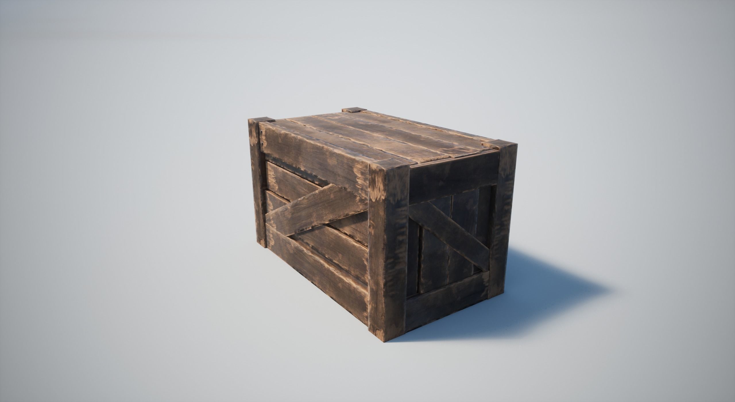 Wooden Crates Low-poly 3D model_10