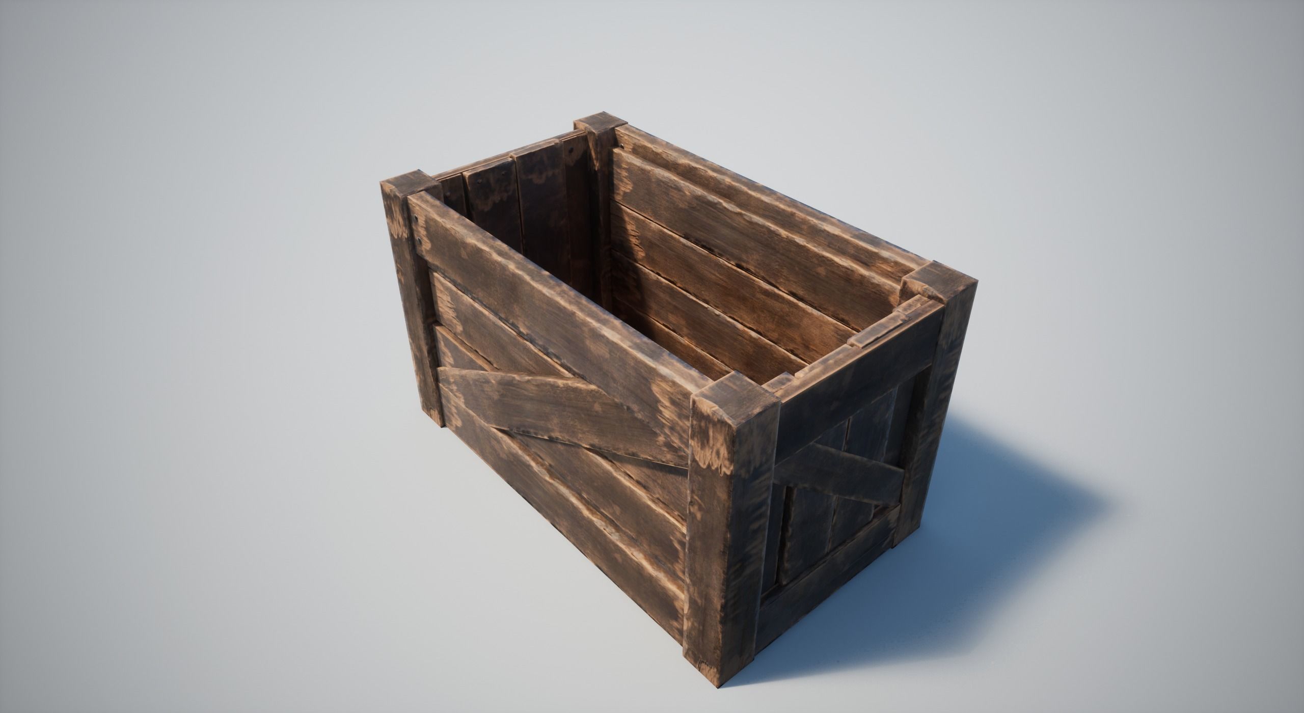 Wooden Crates Low-poly 3D model_13