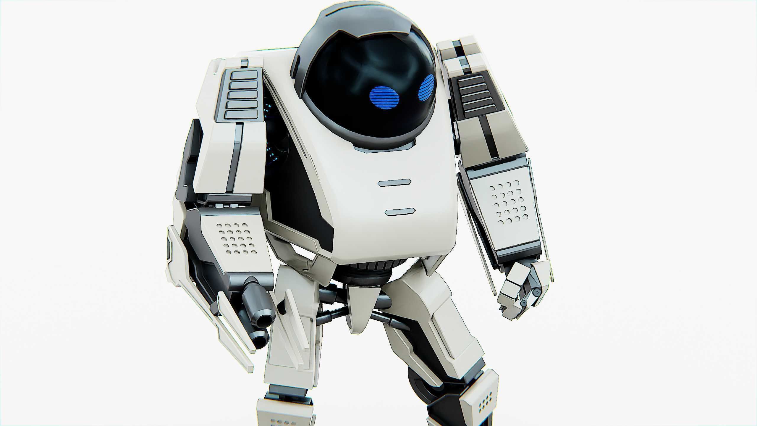 BATTLE DROID S-200 Rigged for Unreal Engine - Unity - MIXAMO 3D model_21