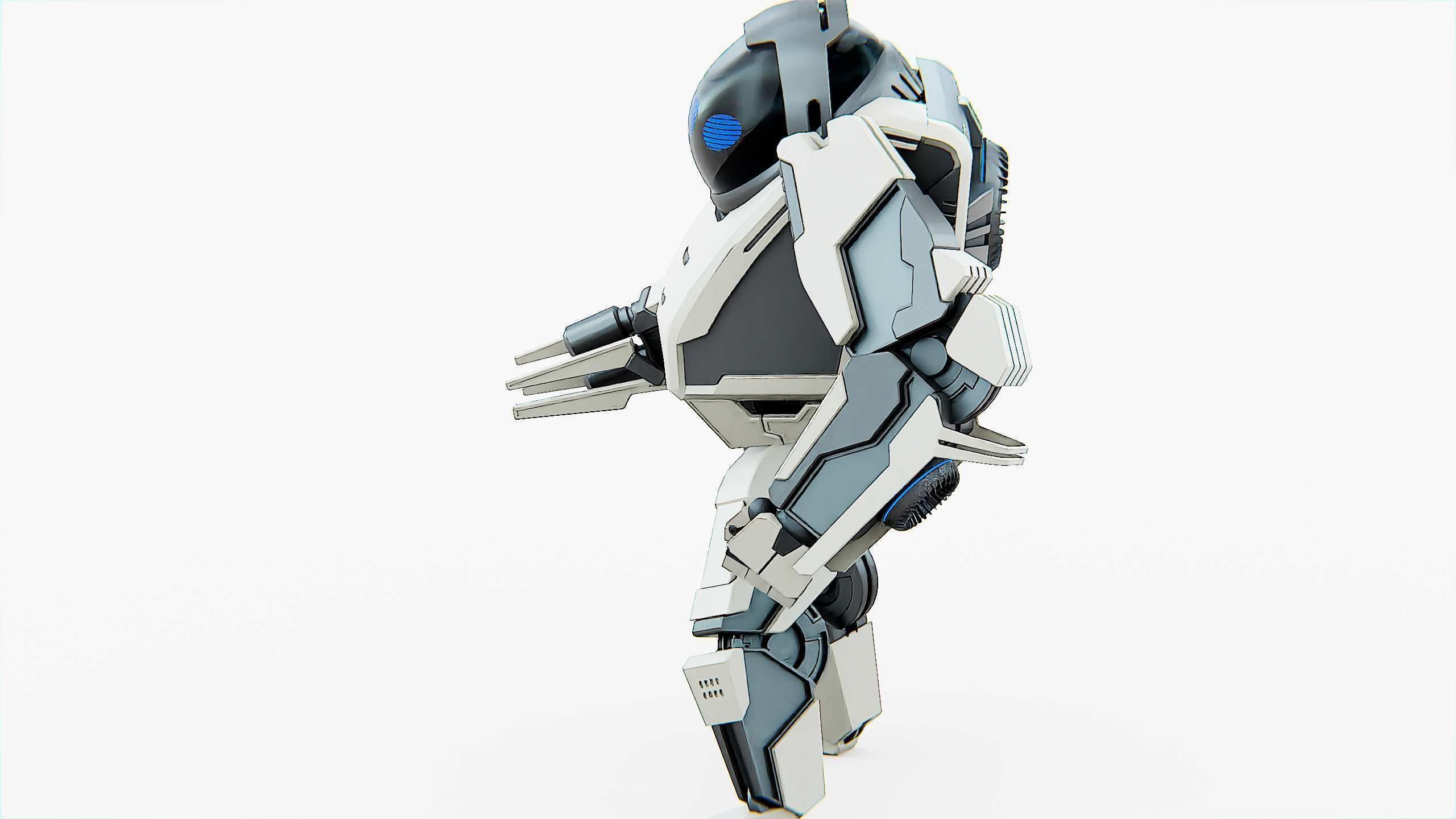 BATTLE DROID S-200 Rigged for Unreal Engine - Unity - MIXAMO 3D model_17