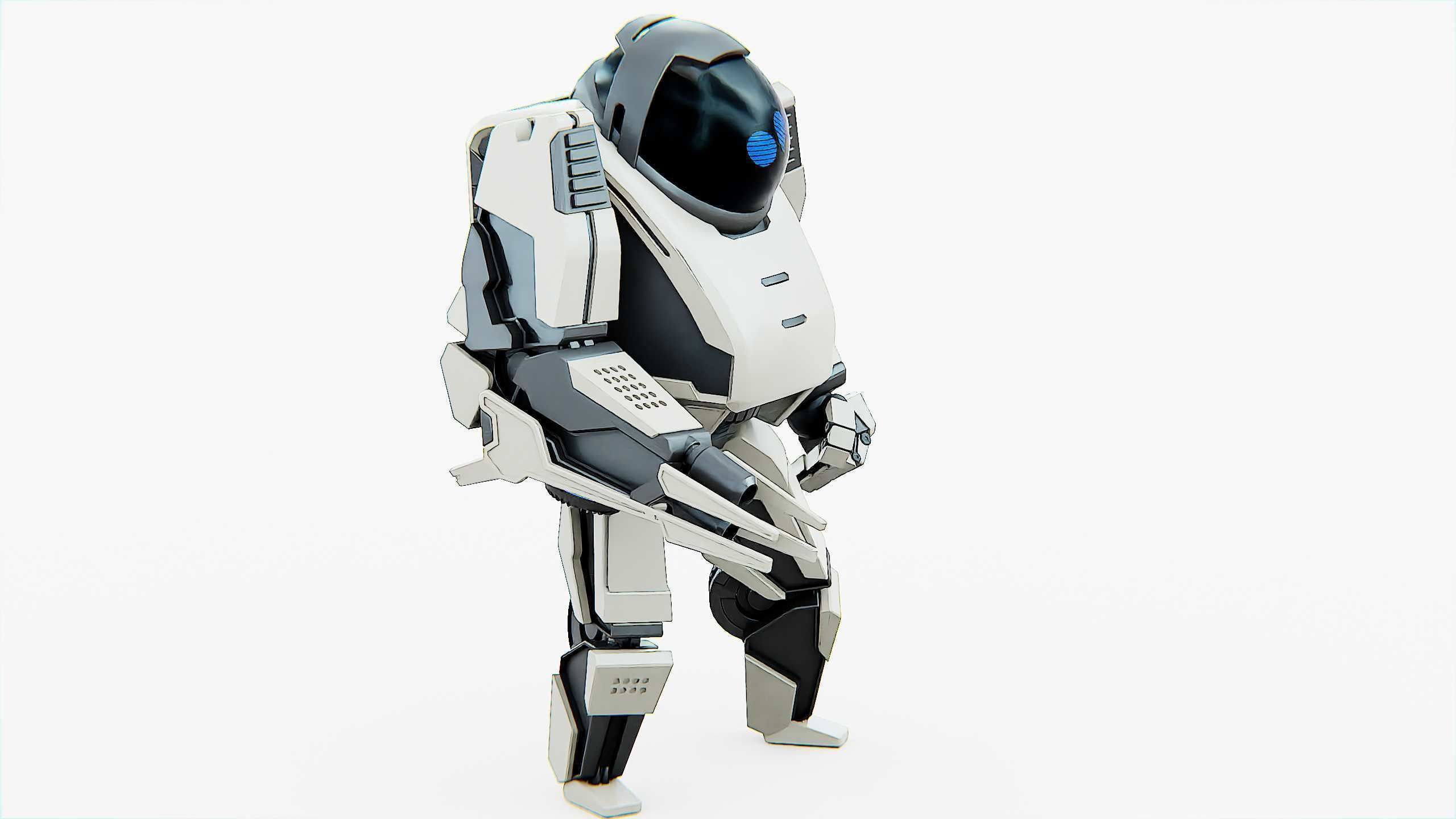 BATTLE DROID S-200 Rigged for Unreal Engine - Unity - MIXAMO 3D model_5