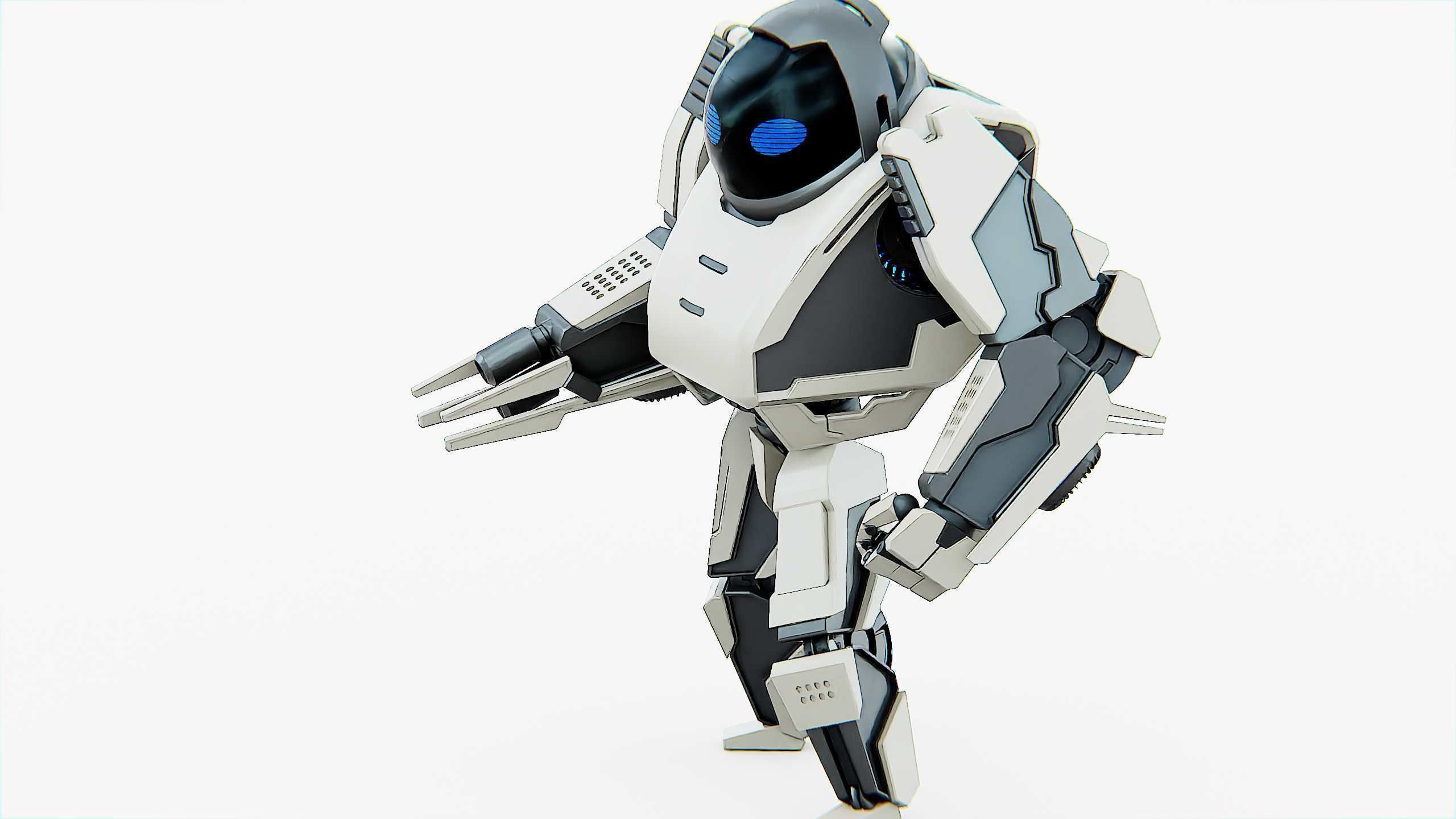 BATTLE DROID S-200 Rigged for Unreal Engine - Unity - MIXAMO 3D model_18