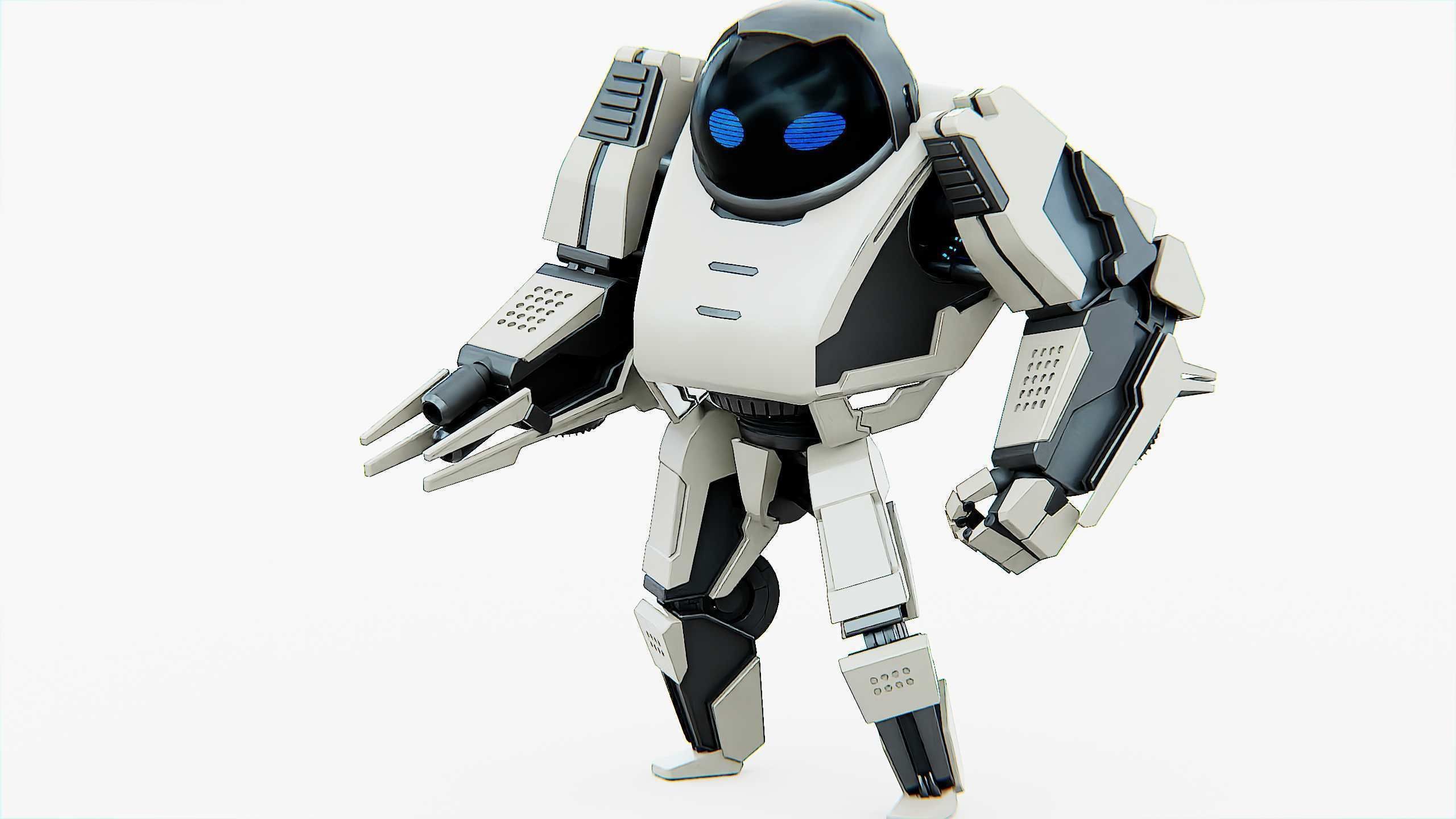 BATTLE DROID S-200 Rigged for Unreal Engine - Unity - MIXAMO 3D model_19