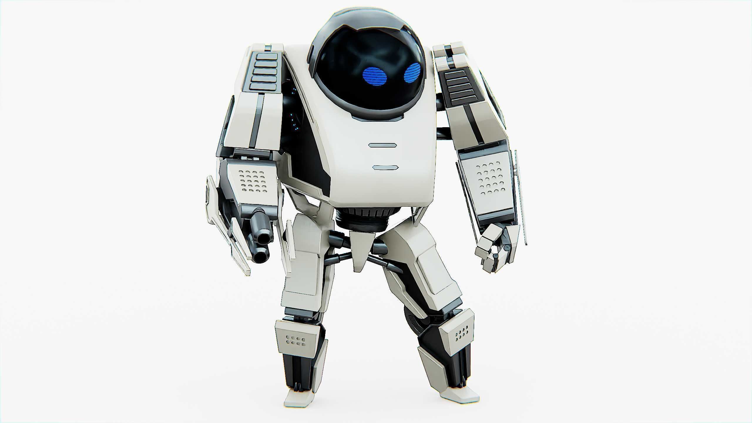 BATTLE DROID S-200 Rigged for Unreal Engine - Unity - MIXAMO 3D model_2