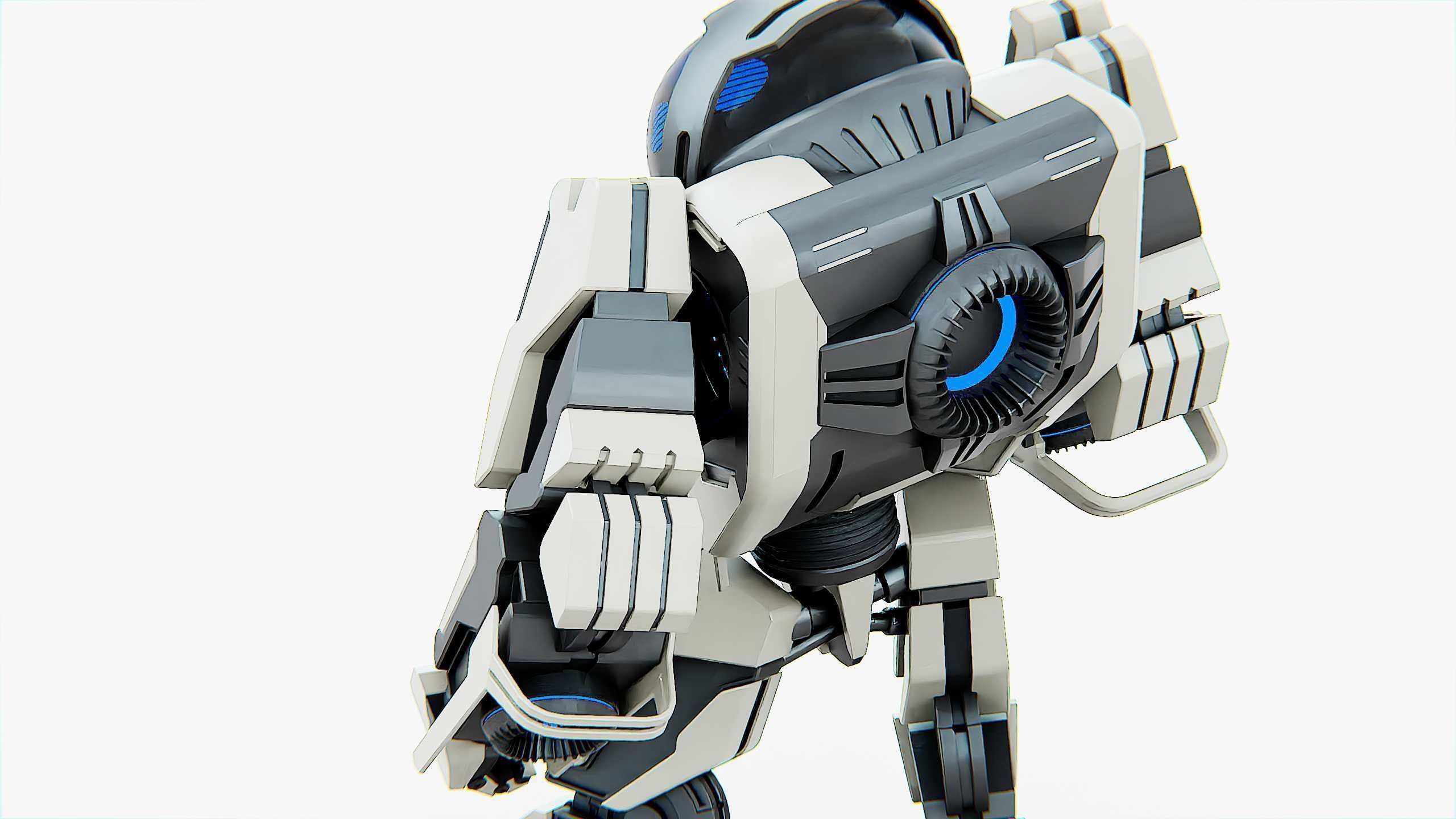 BATTLE DROID S-200 Rigged for Unreal Engine - Unity - MIXAMO 3D model_23