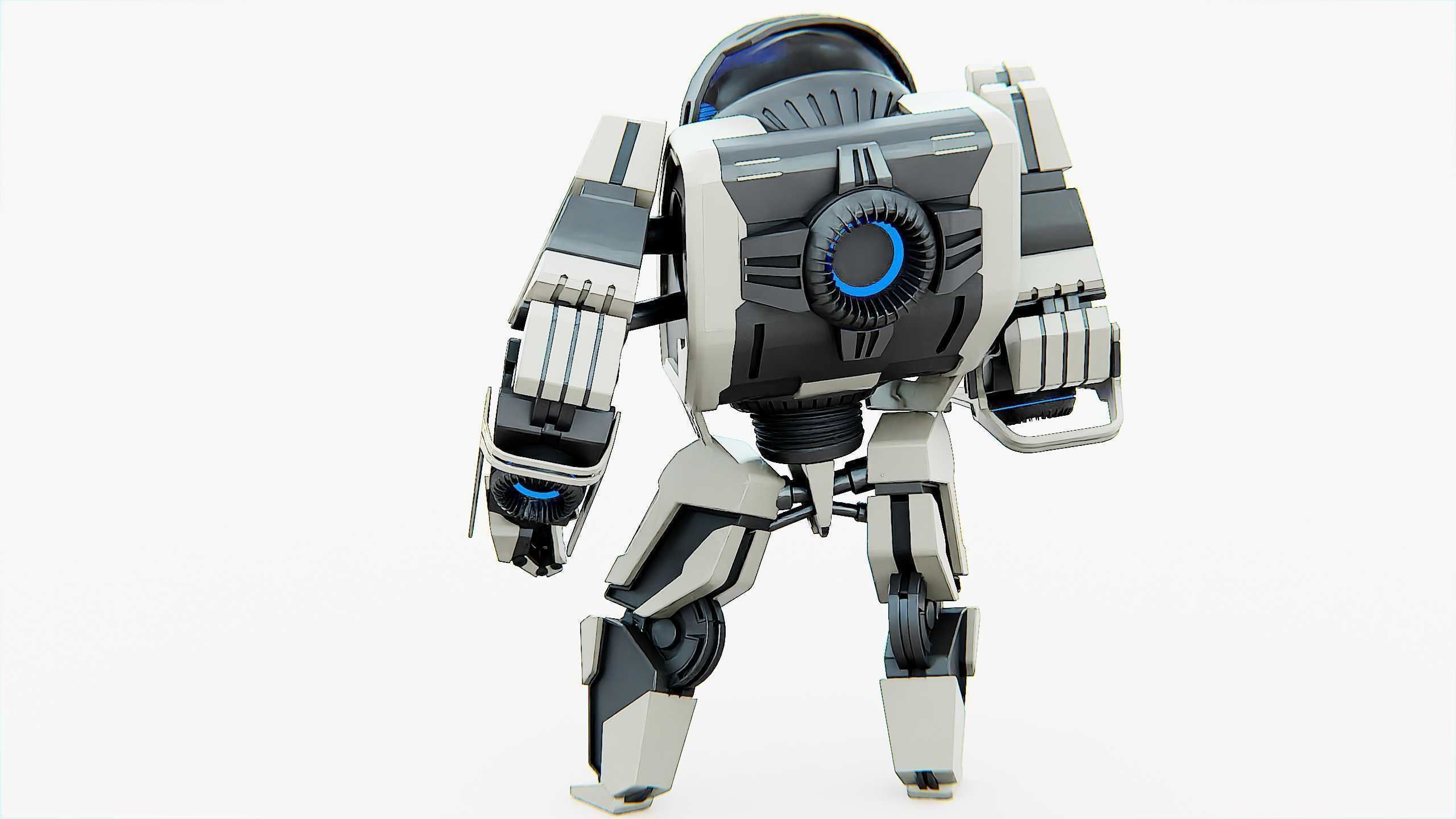 BATTLE DROID S-200 Rigged for Unreal Engine - Unity - MIXAMO 3D model_14