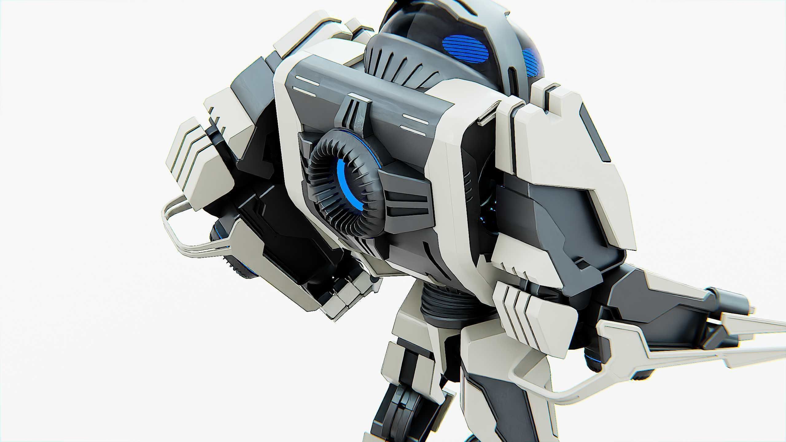 BATTLE DROID S-200 Rigged for Unreal Engine - Unity - MIXAMO 3D model_22