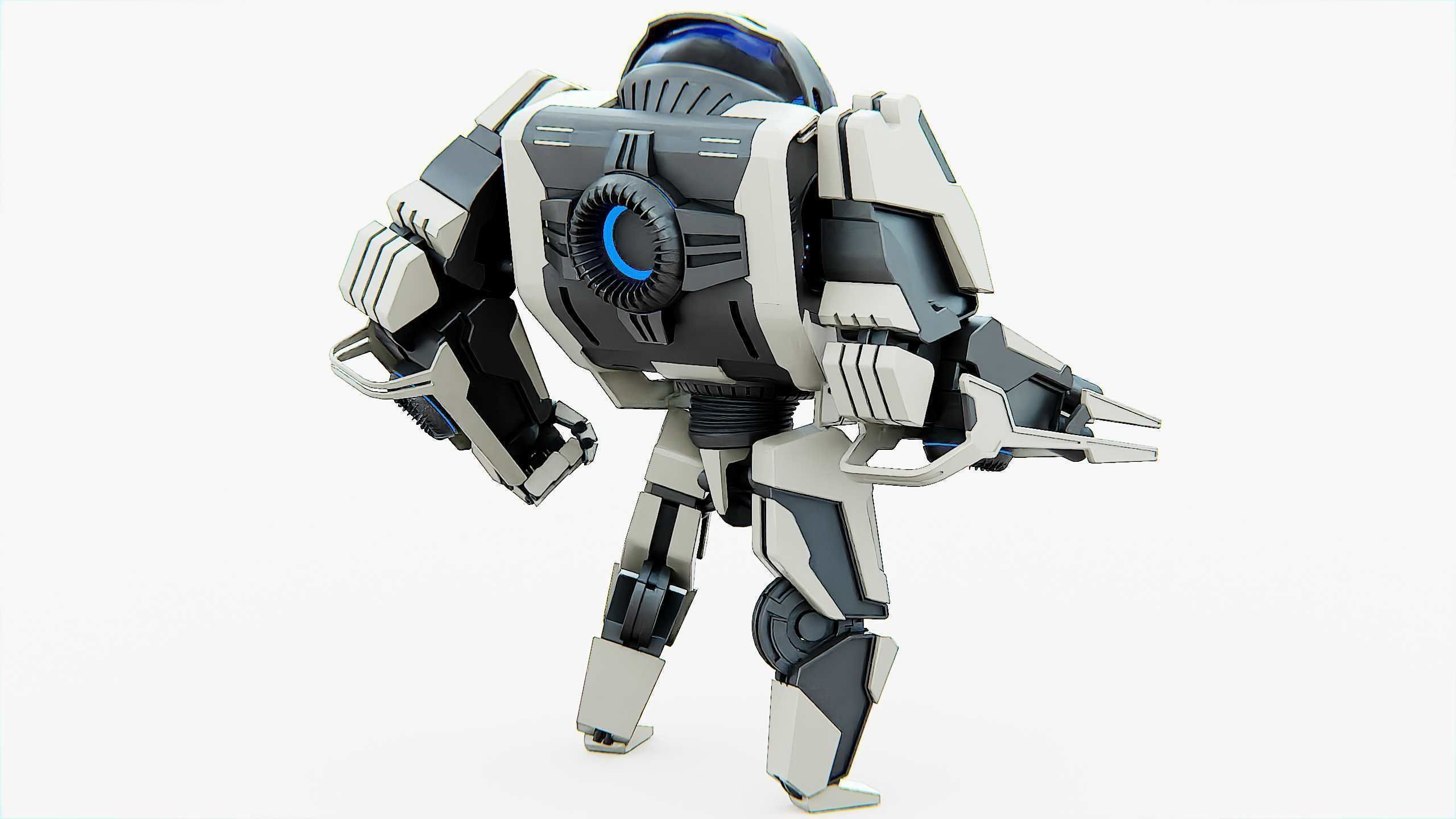 BATTLE DROID S-200 Rigged for Unreal Engine - Unity - MIXAMO 3D model_11