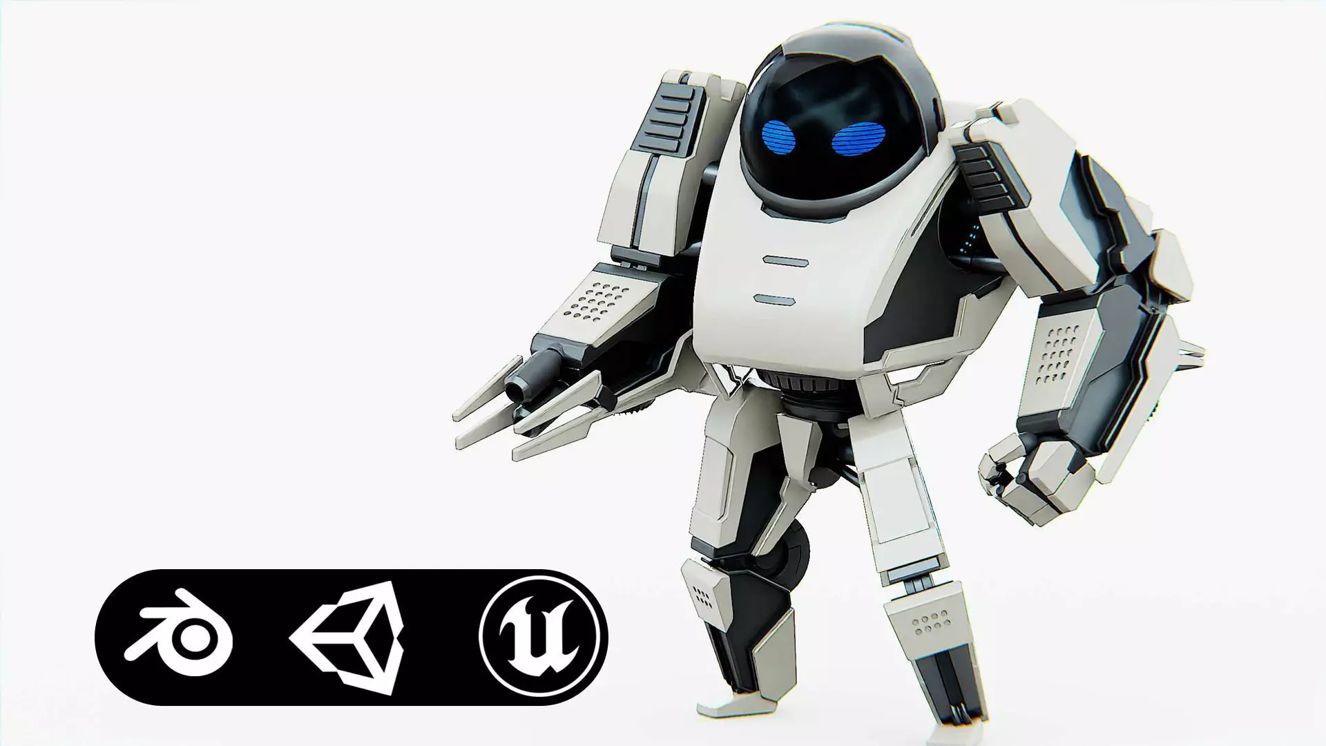 BATTLE DROID S-200 Rigged for Unreal Engine - Unity - MIXAMO 3D model_0