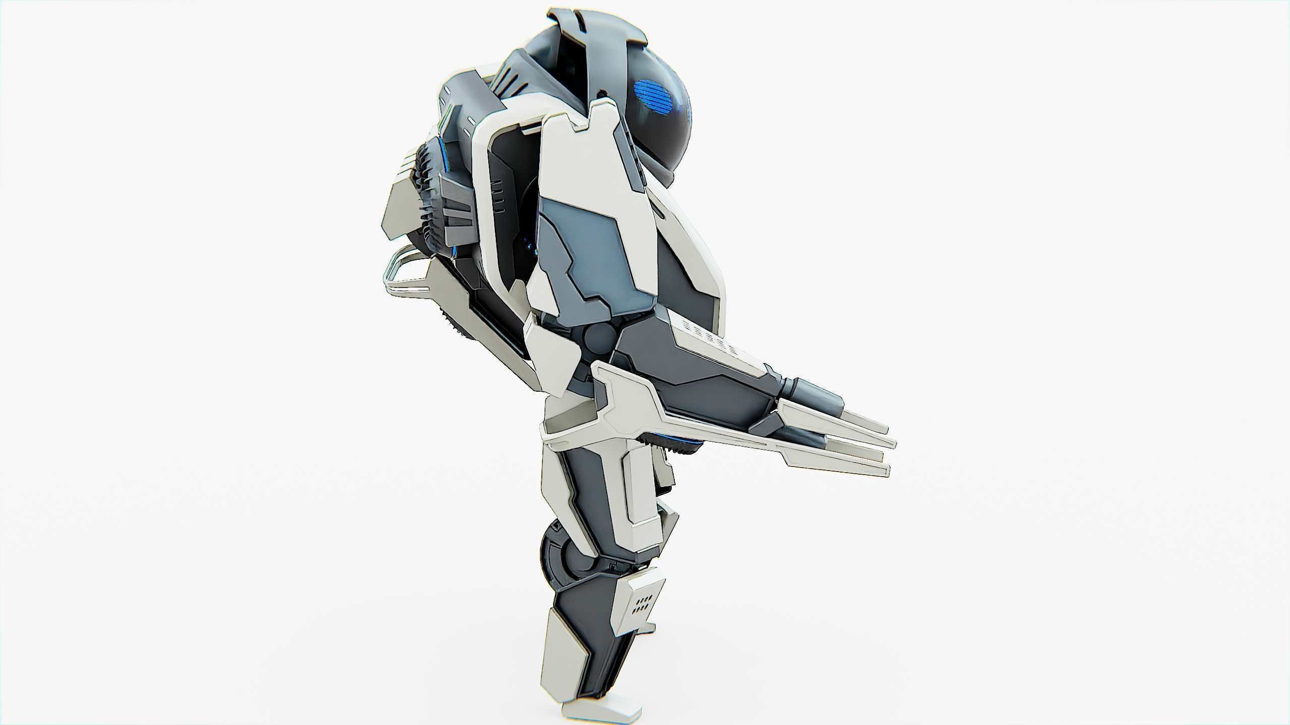 BATTLE DROID S-200 Rigged for Unreal Engine - Unity - MIXAMO 3D model_8