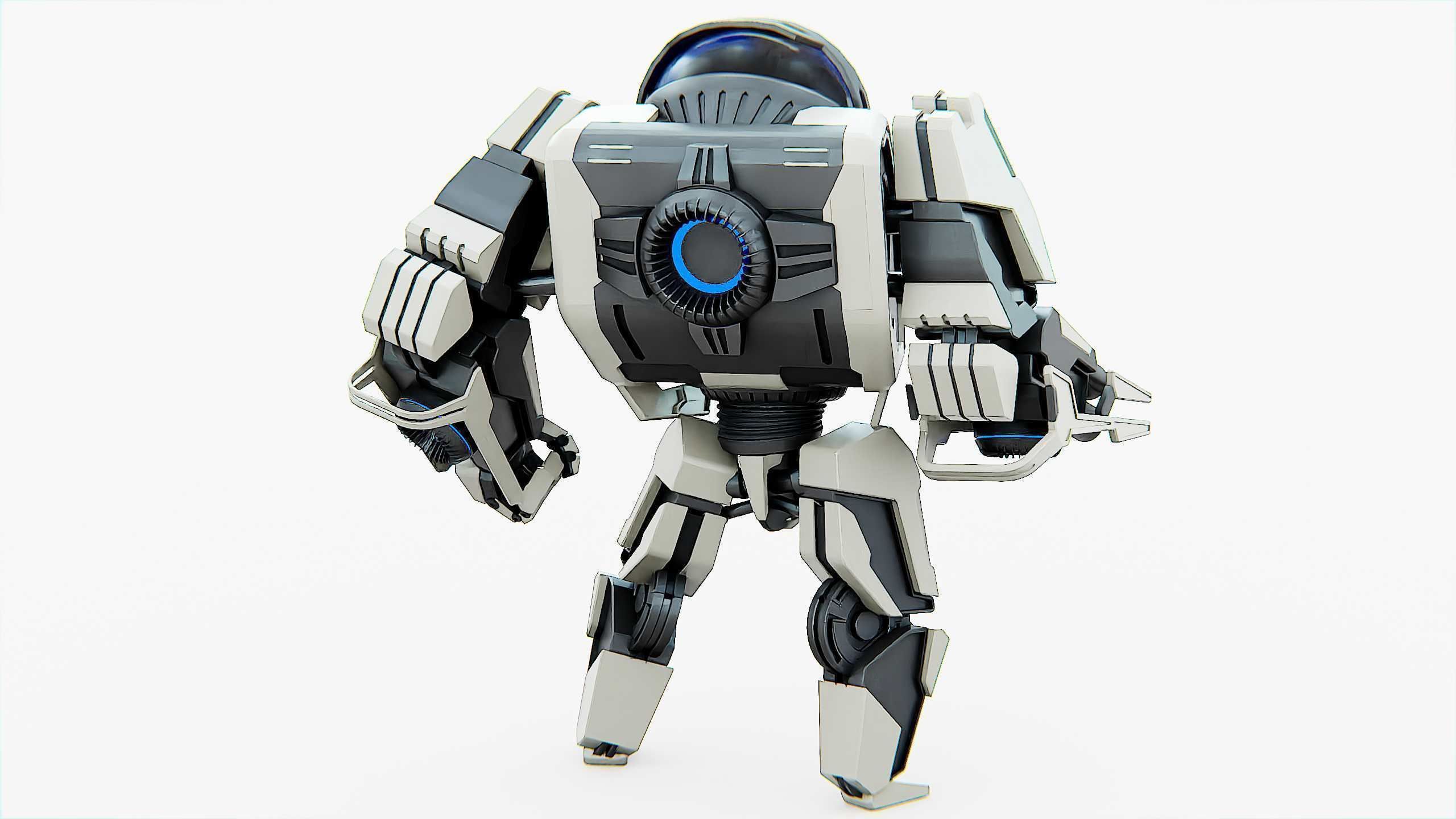 BATTLE DROID S-200 Rigged for Unreal Engine - Unity - MIXAMO 3D model_12