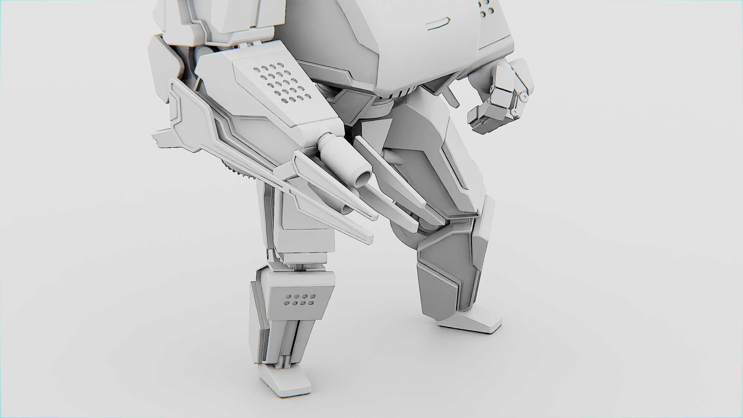 BATTLE DROID S-200 Rigged for Unreal Engine - Unity - MIXAMO 3D model_36