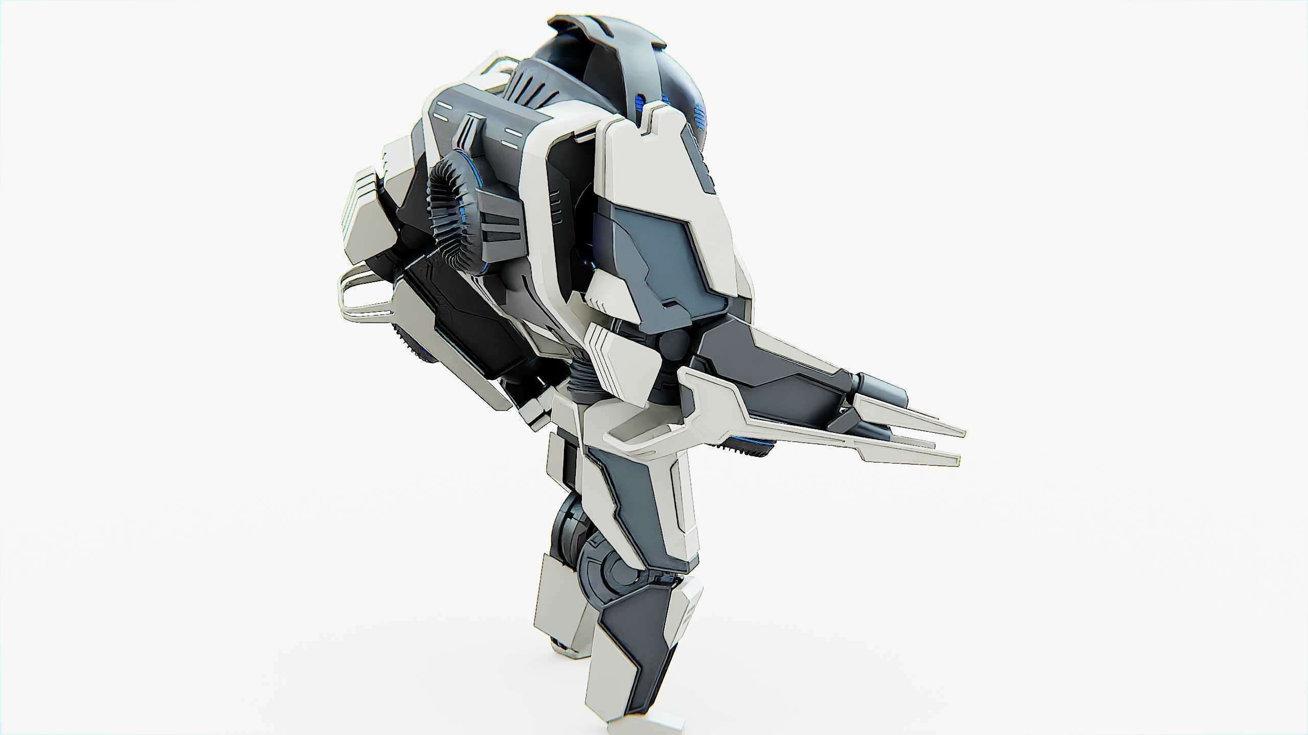 BATTLE DROID S-200 Rigged for Unreal Engine - Unity - MIXAMO 3D model_9