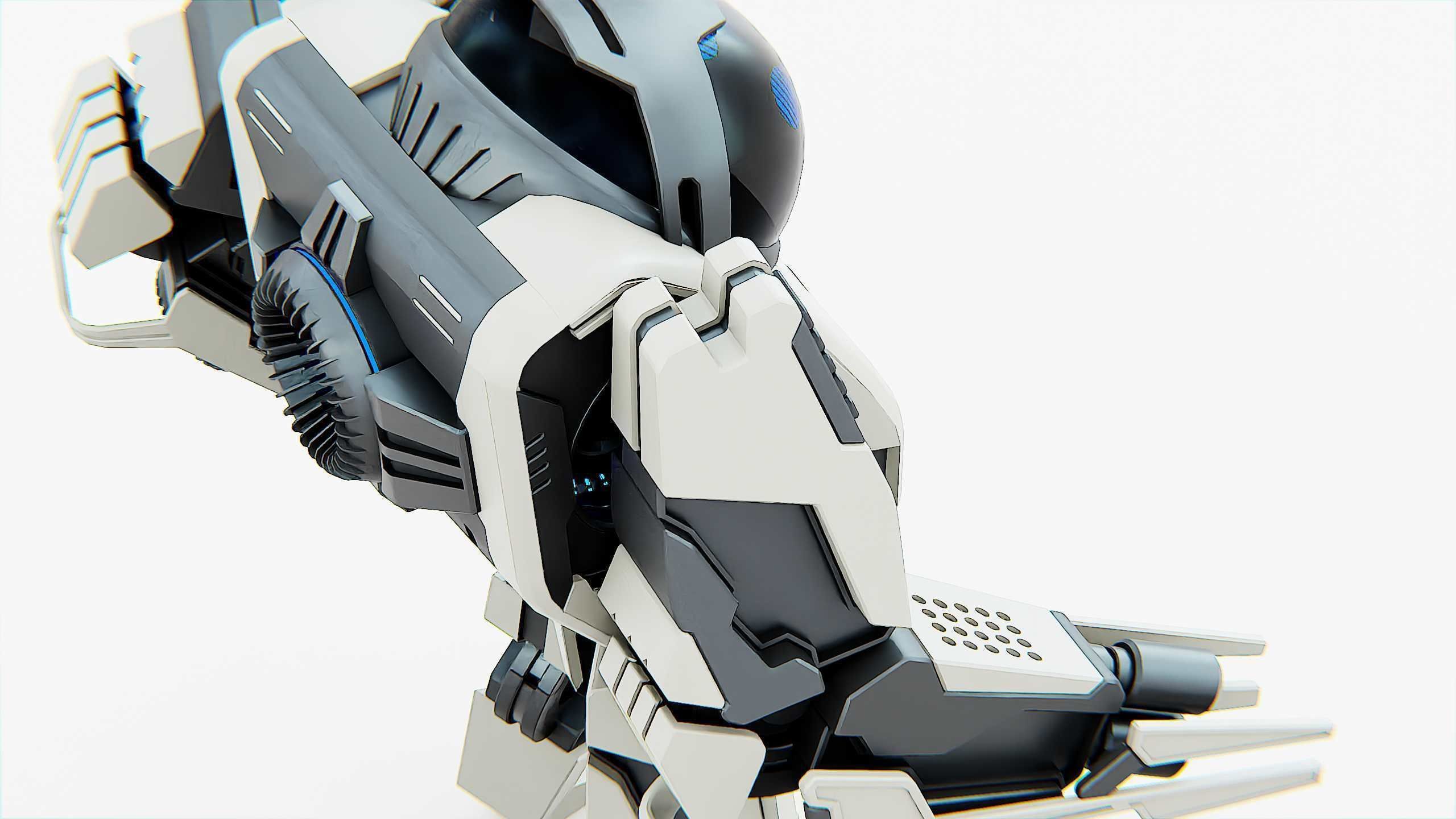 BATTLE DROID S-200 Rigged for Unreal Engine - Unity - MIXAMO 3D model_28