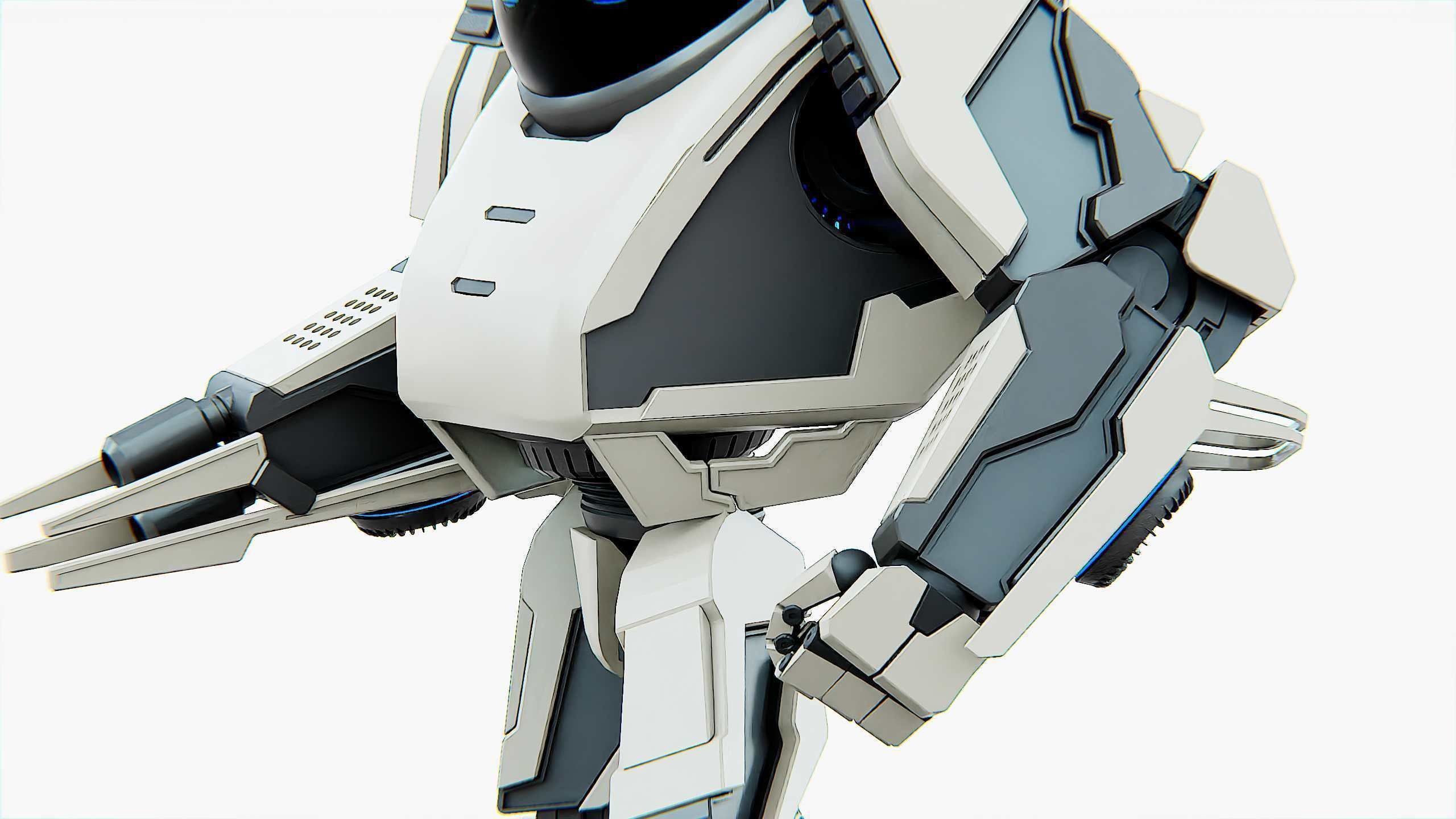 BATTLE DROID S-200 Rigged for Unreal Engine - Unity - MIXAMO 3D model_24