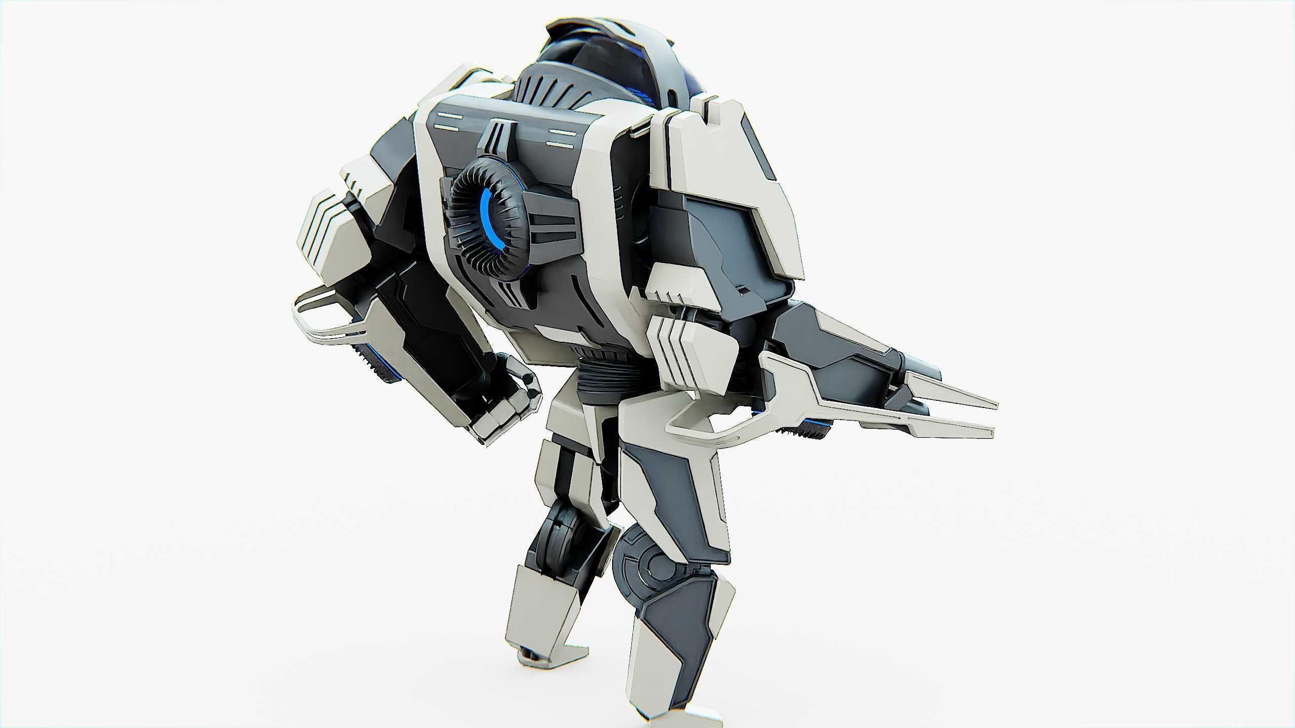 BATTLE DROID S-200 Rigged for Unreal Engine - Unity - MIXAMO 3D model_10