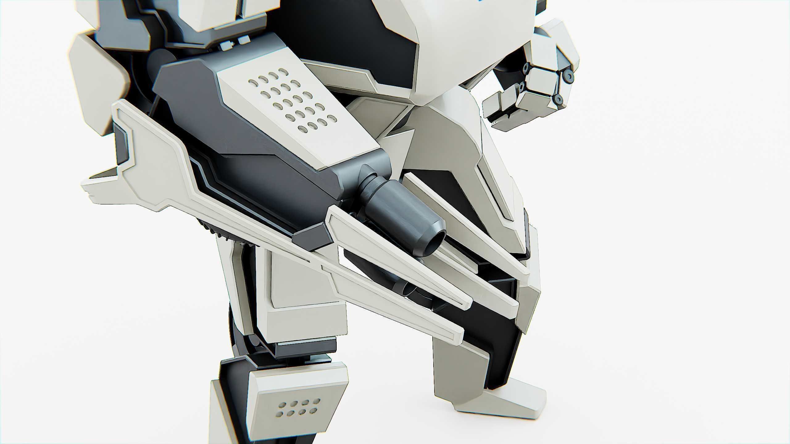 BATTLE DROID S-200 Rigged for Unreal Engine - Unity - MIXAMO 3D model_27