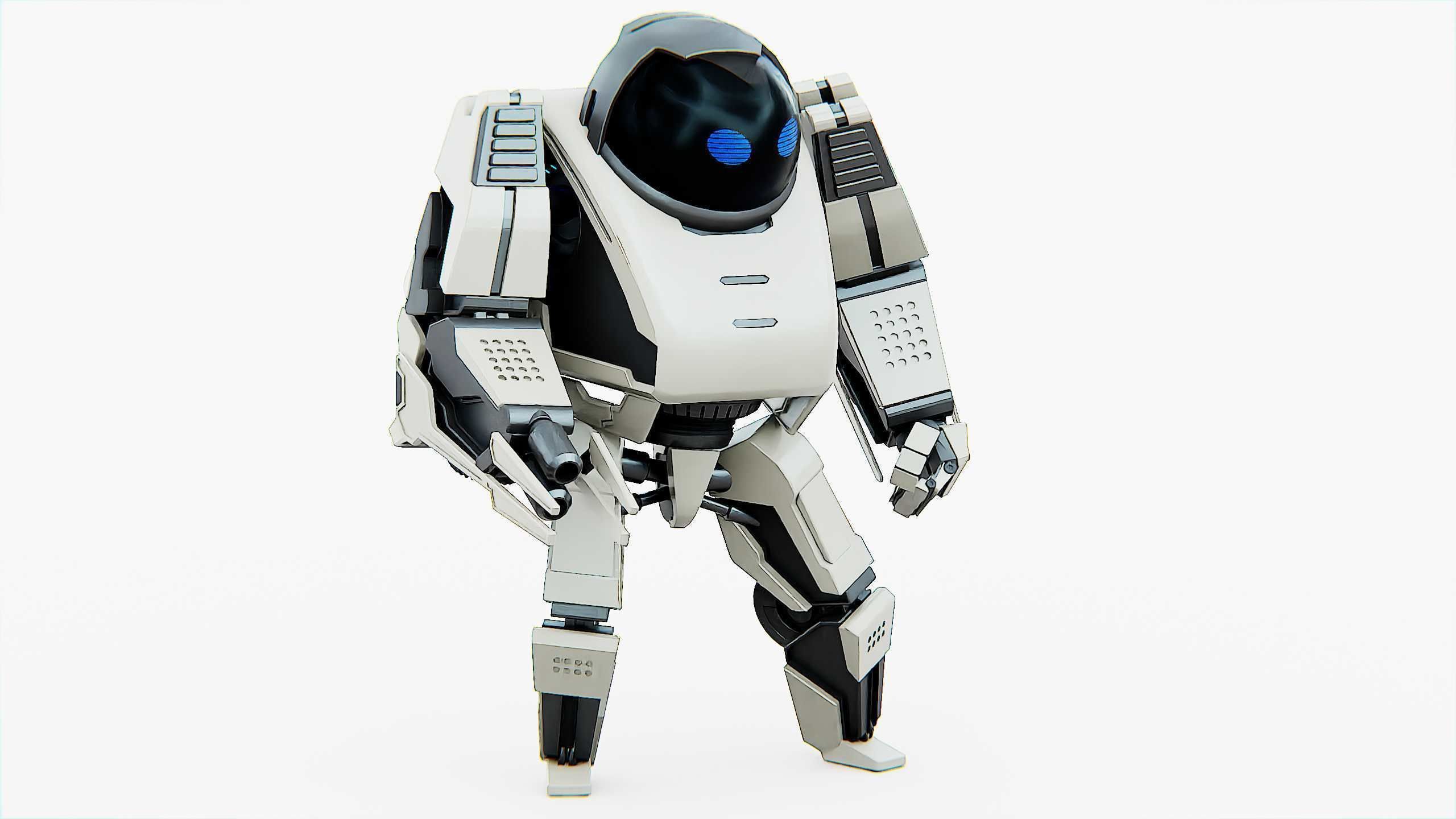 BATTLE DROID S-200 Rigged for Unreal Engine - Unity - MIXAMO 3D model_3