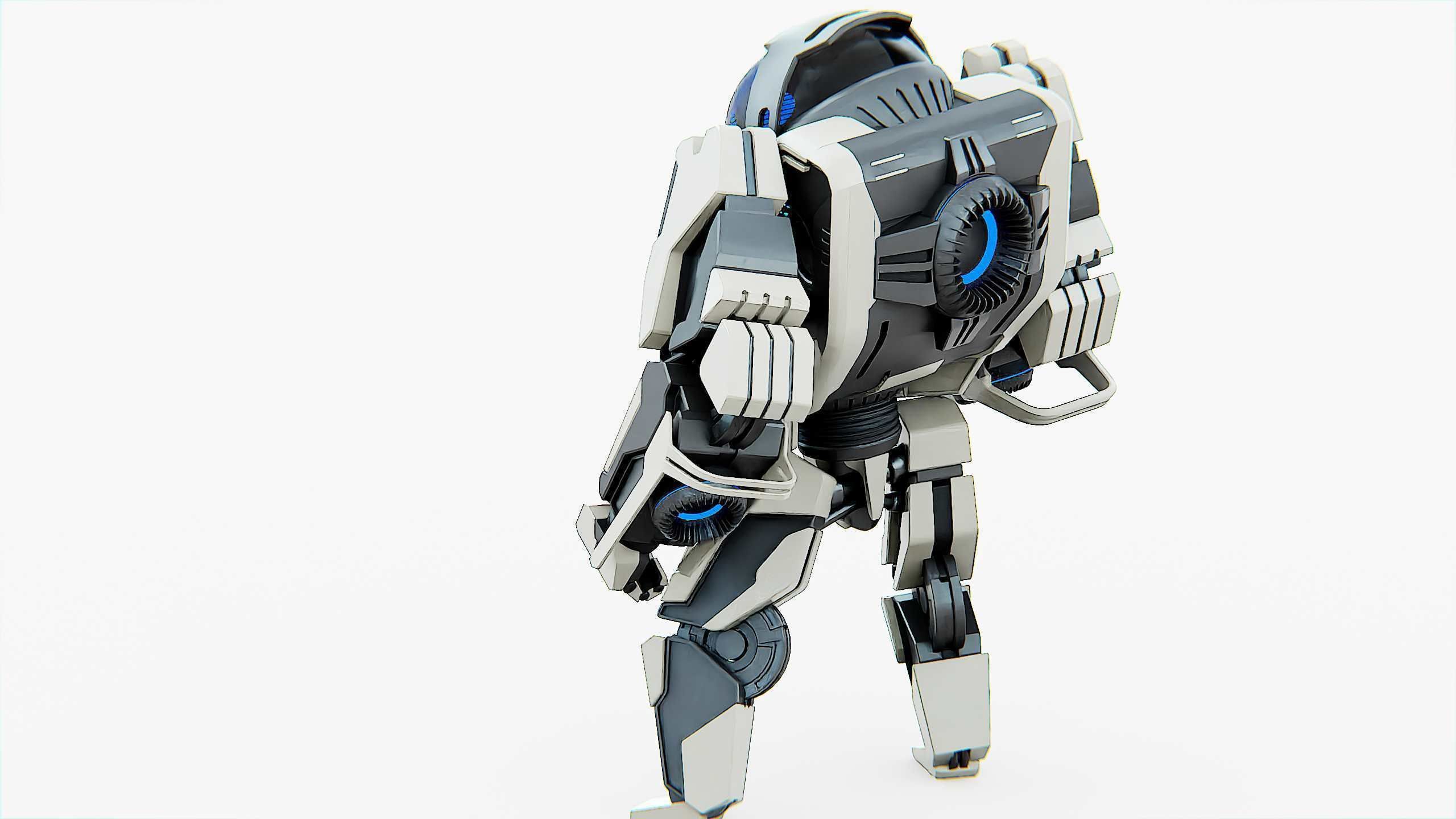 BATTLE DROID S-200 Rigged for Unreal Engine - Unity - MIXAMO 3D model_15