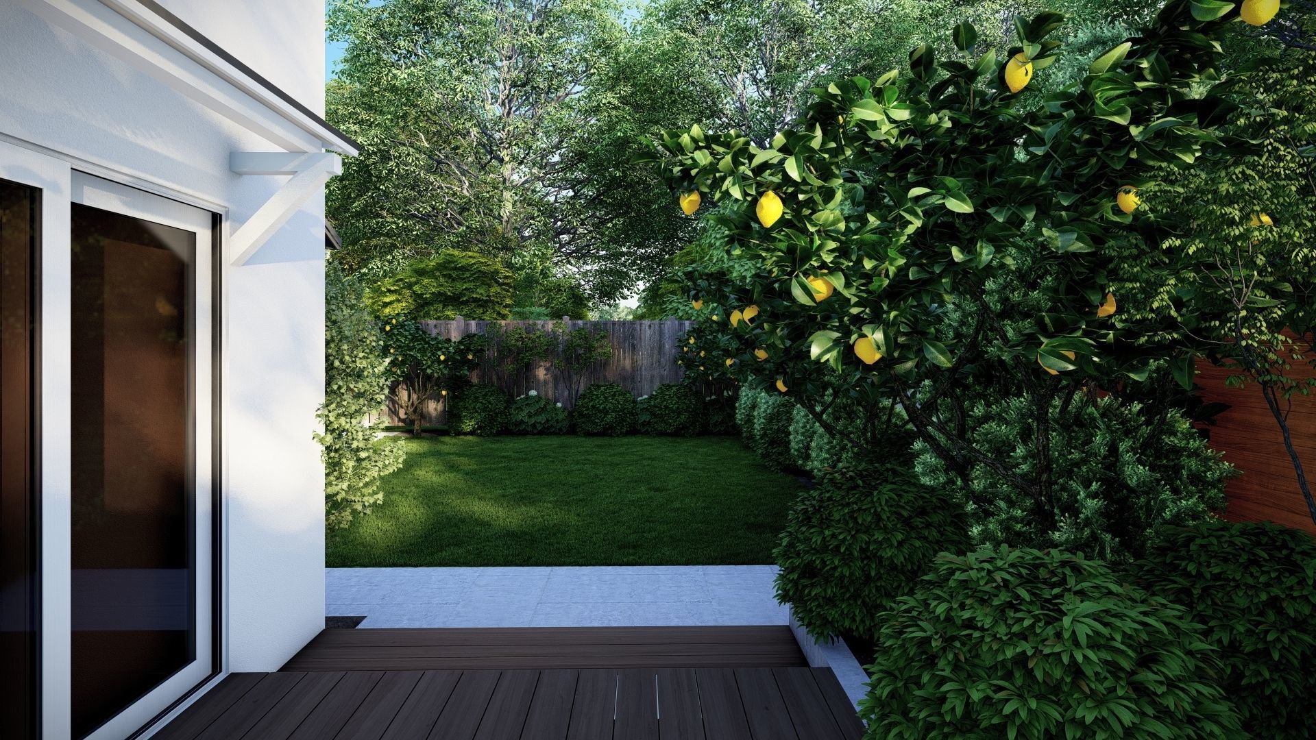 3D Exterior Scene 3D model design garden and landscape 3D  3D model_11
