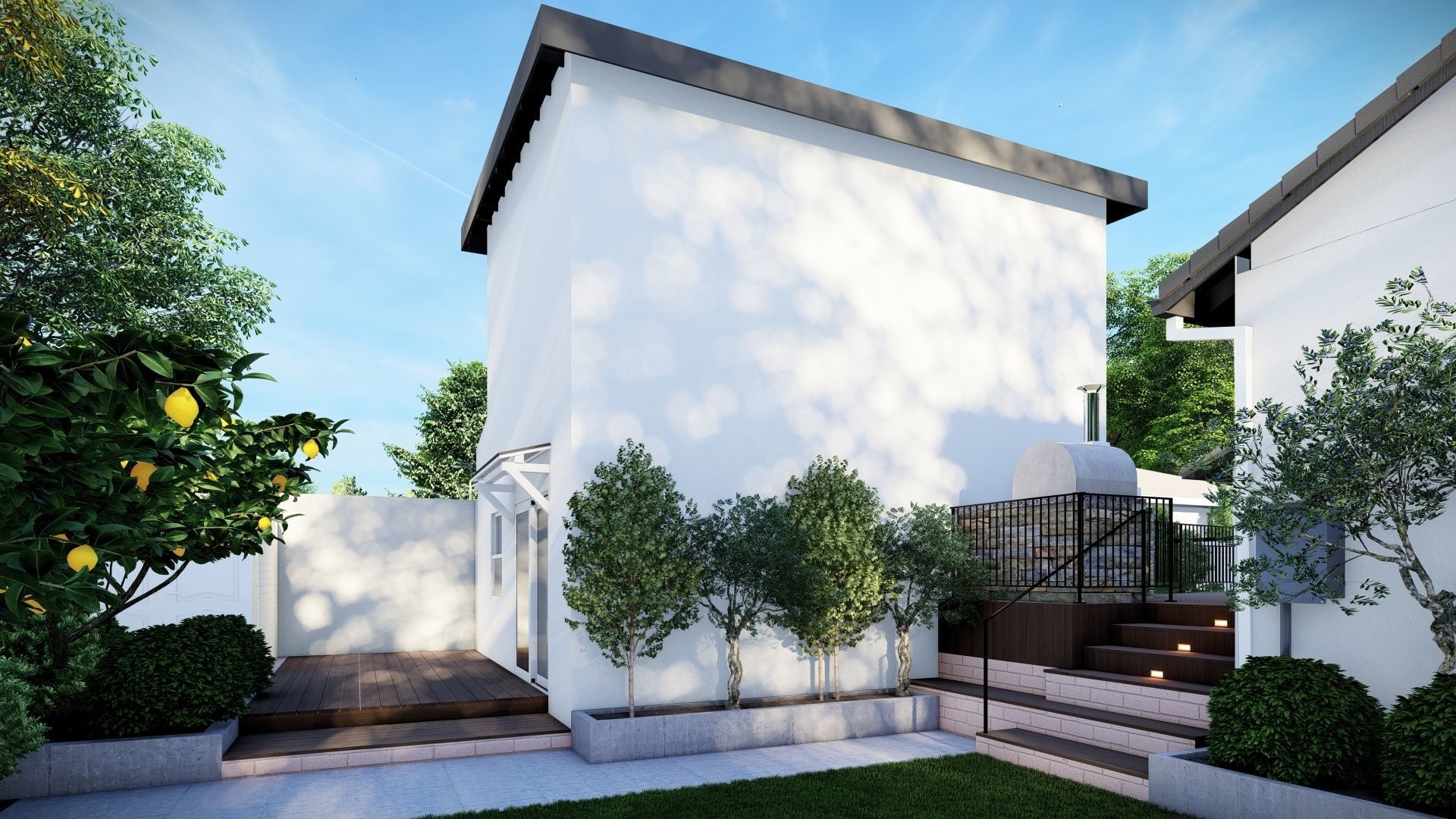 3D Exterior Scene 3D model design garden and landscape 3D  3D model_4