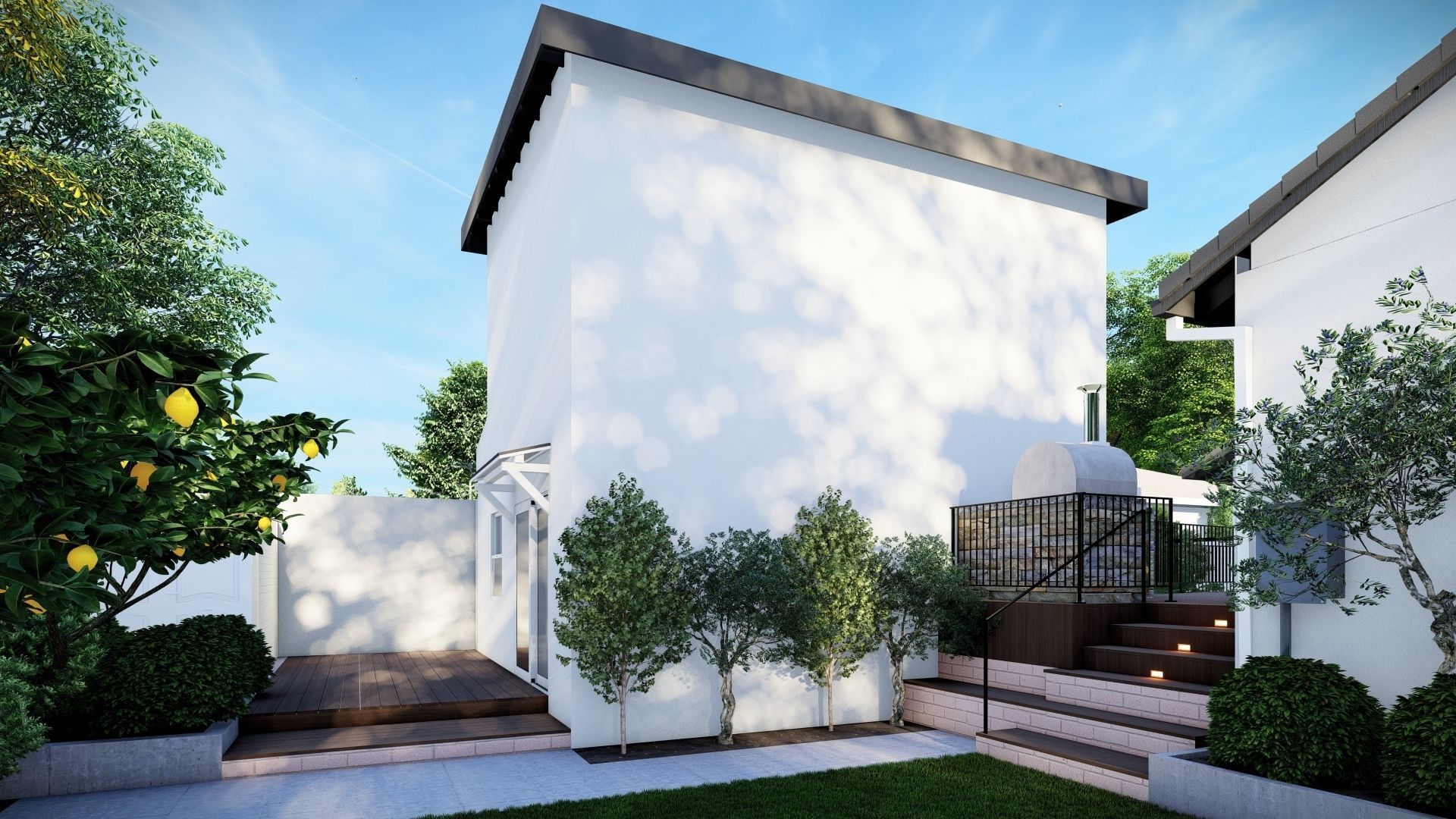 3D Exterior Scene 3D model design garden and landscape 3D  3D model_15