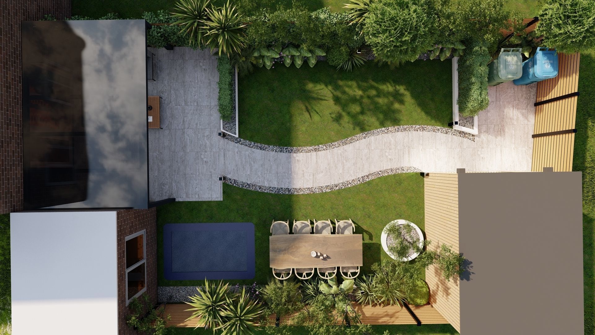 3D Exterior Scene 3D model design garden and landscape 3D  3D model_7