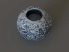 Stone Candle holder  Low-poly 3D model_1