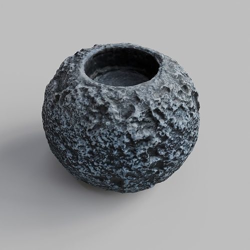 Stone Candle holder  Low-poly 3D model
