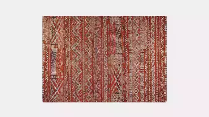 ANTIQUE KILIM 9115 FEZ RED RUG