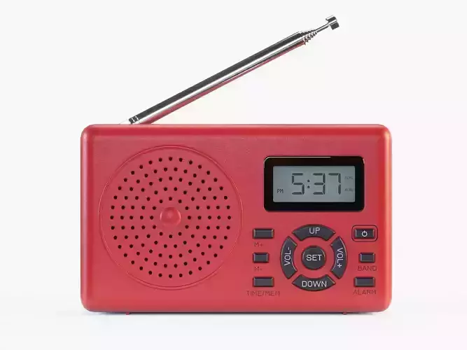 Basic Portable Radio PBR Low-poly 3D model