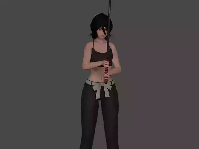 Rukia Kuchiki from Bleach - Adult NSFW rigged 3d model 
