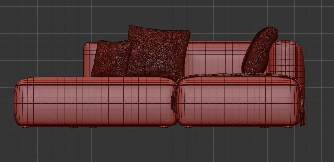 BASECAMP SMALL OPEN END right Modular Sofa by makenordic 3D model_7