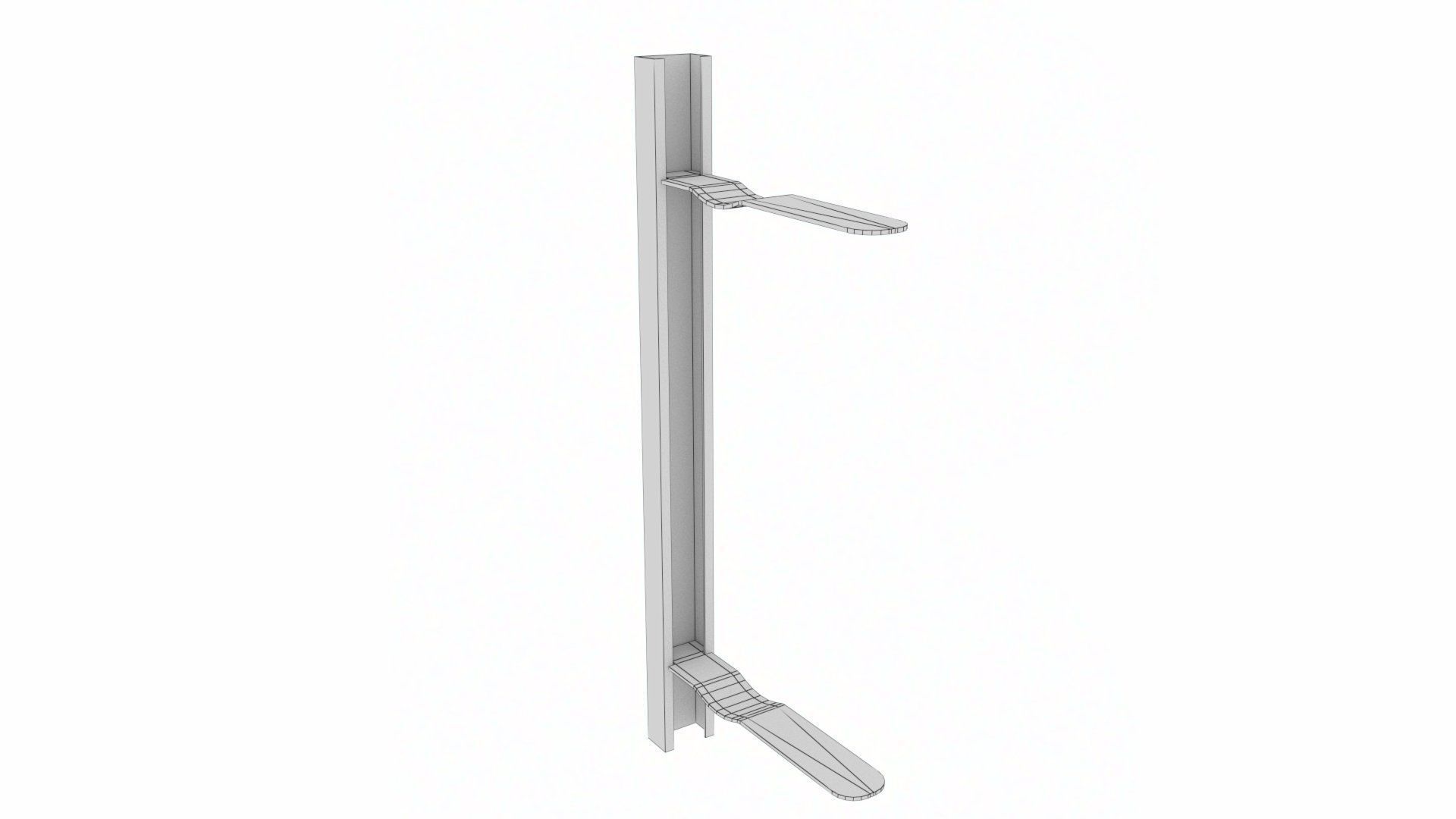 Stainless Brick Tie Channel and Wall Ties Low-poly 3D model_38