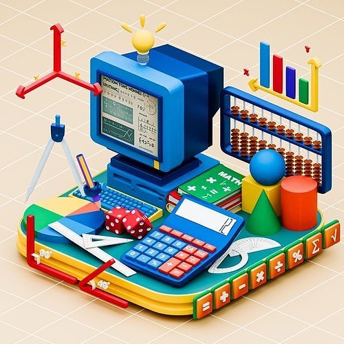 Math 3D icon 3D model