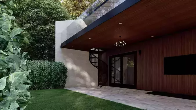 3D Exterior Scene 3D model design garden and landscape 3D