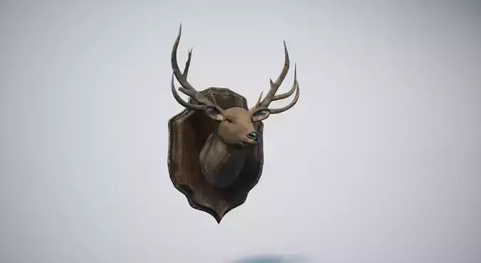 Deer Head Trophy Low-poly 3D model